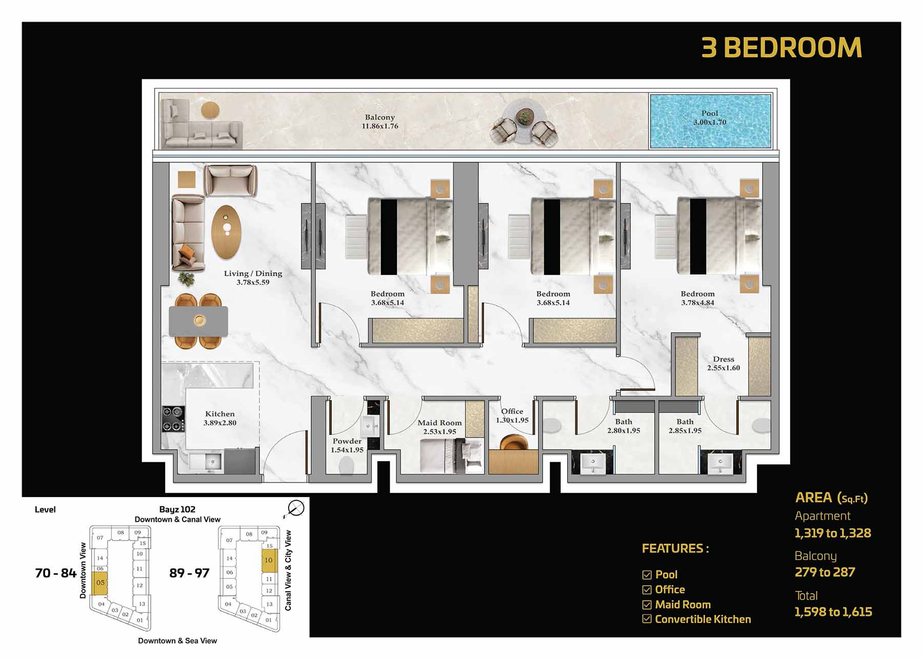 BAYZ 102 by Danube floor plan 6