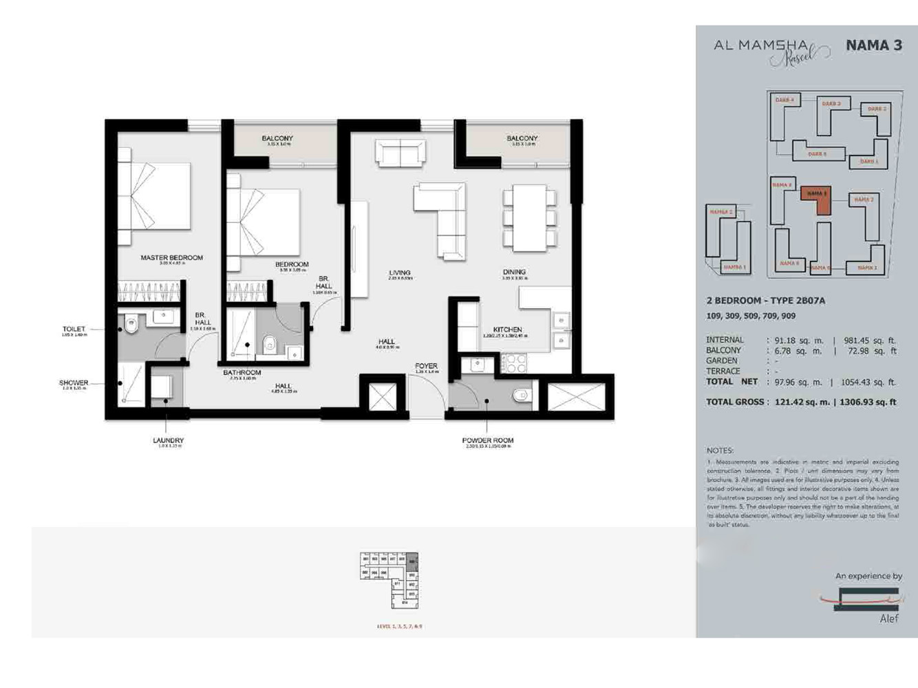 Nama 3 at Al Mamsha floor plan 2