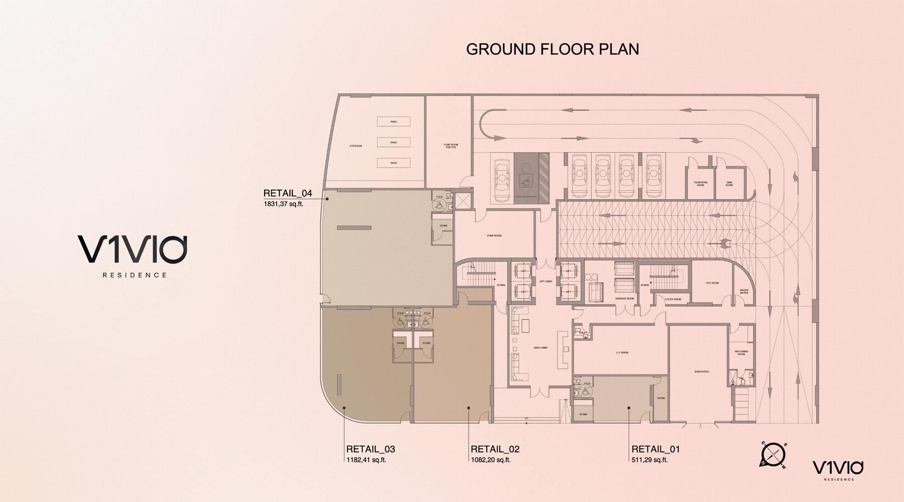 V1VID Residence at JVT floor plan 1
