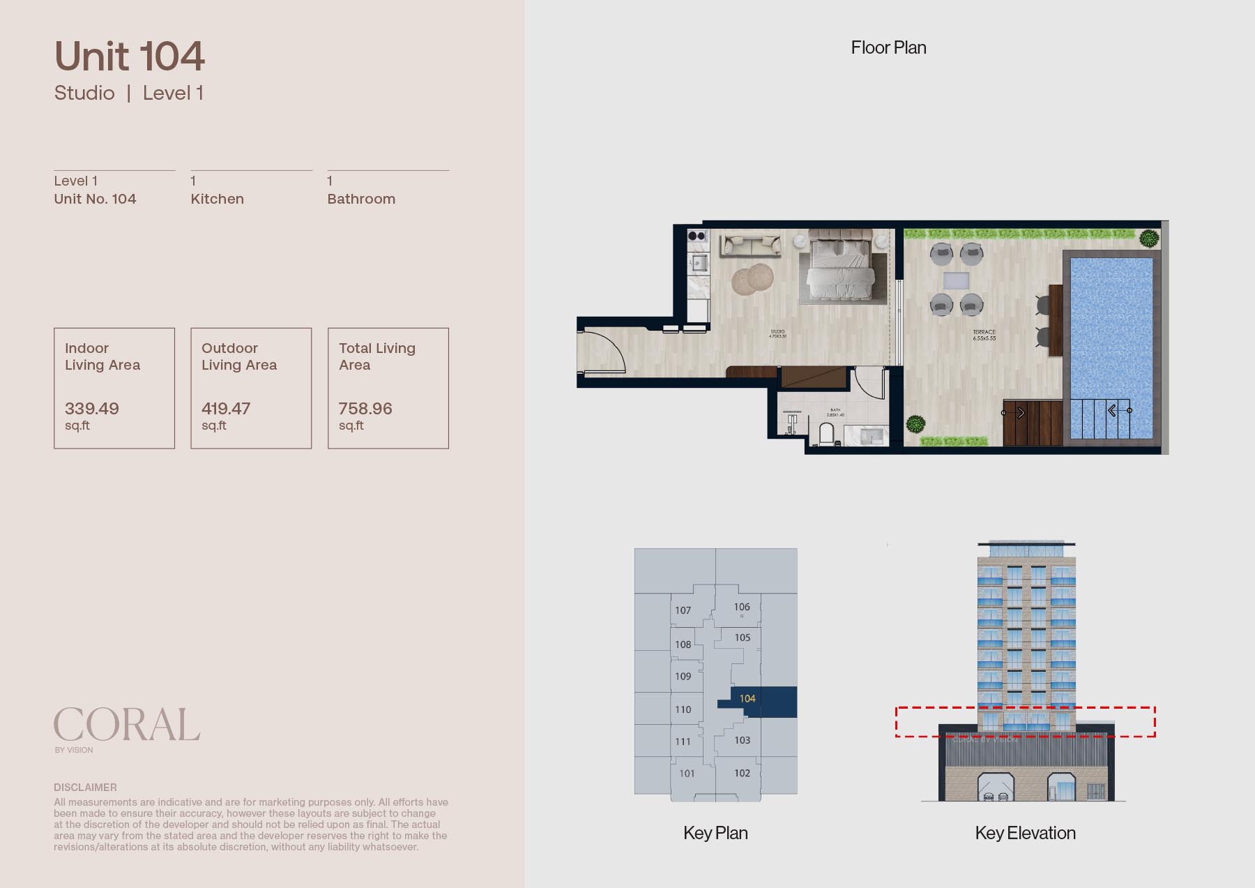 Coral by Vision floor plan 1