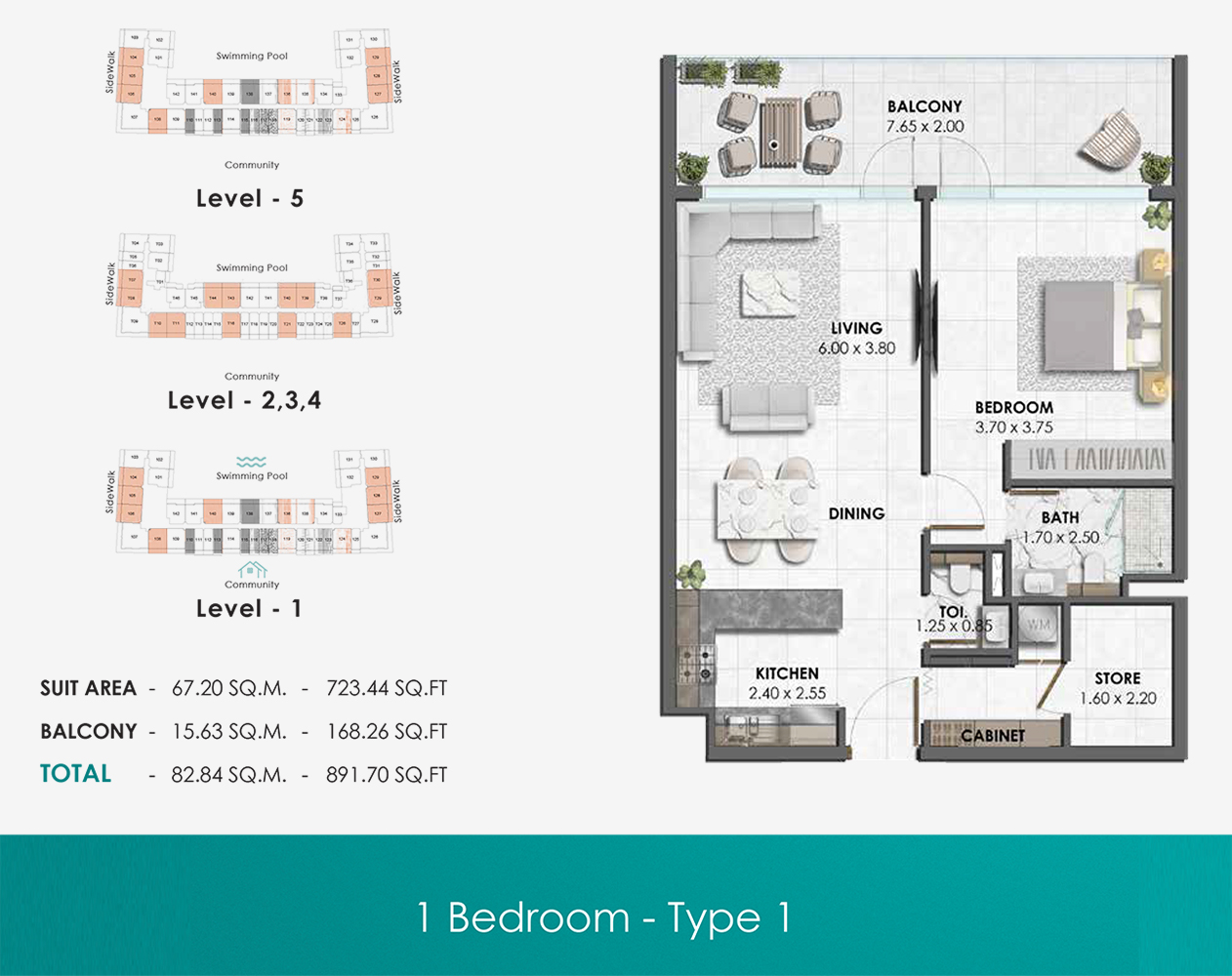 Waref Residences at JVC floor plan 2