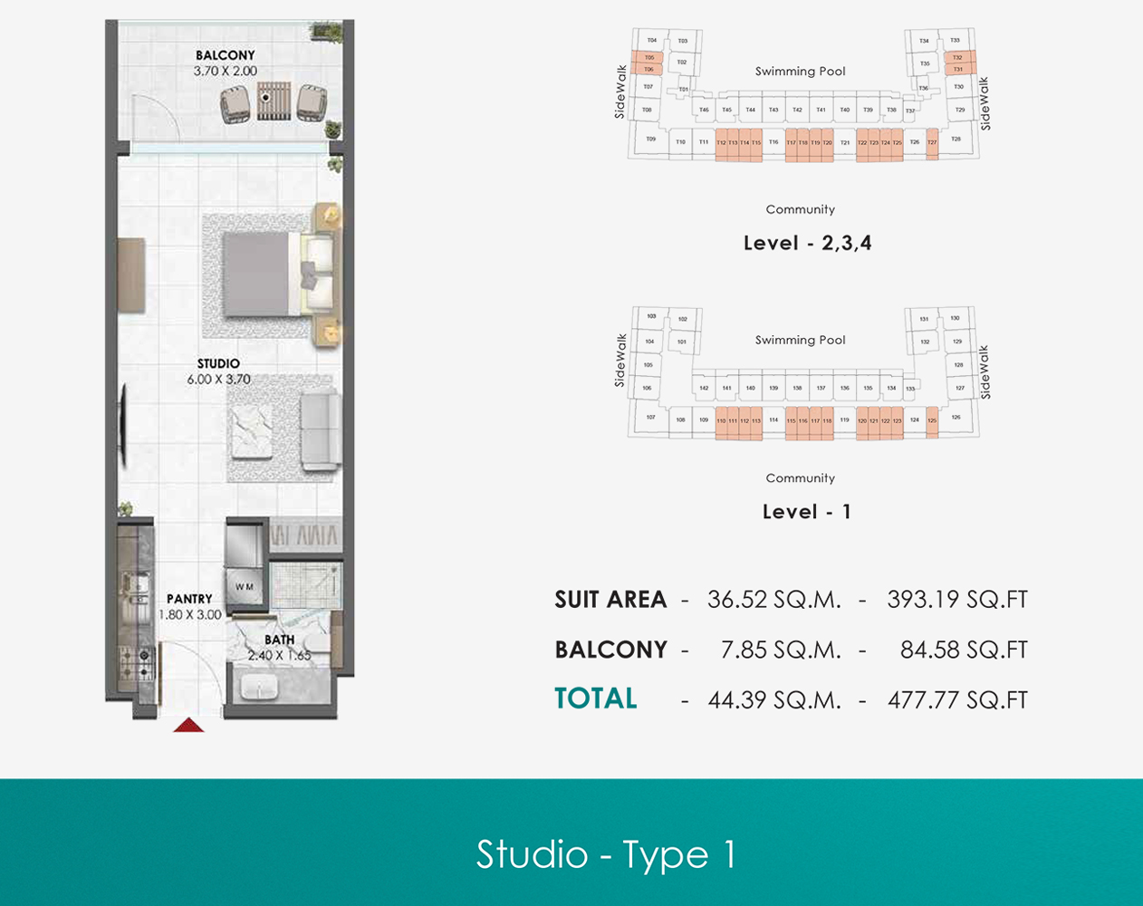 Waref Residences at JVC floor plan 1