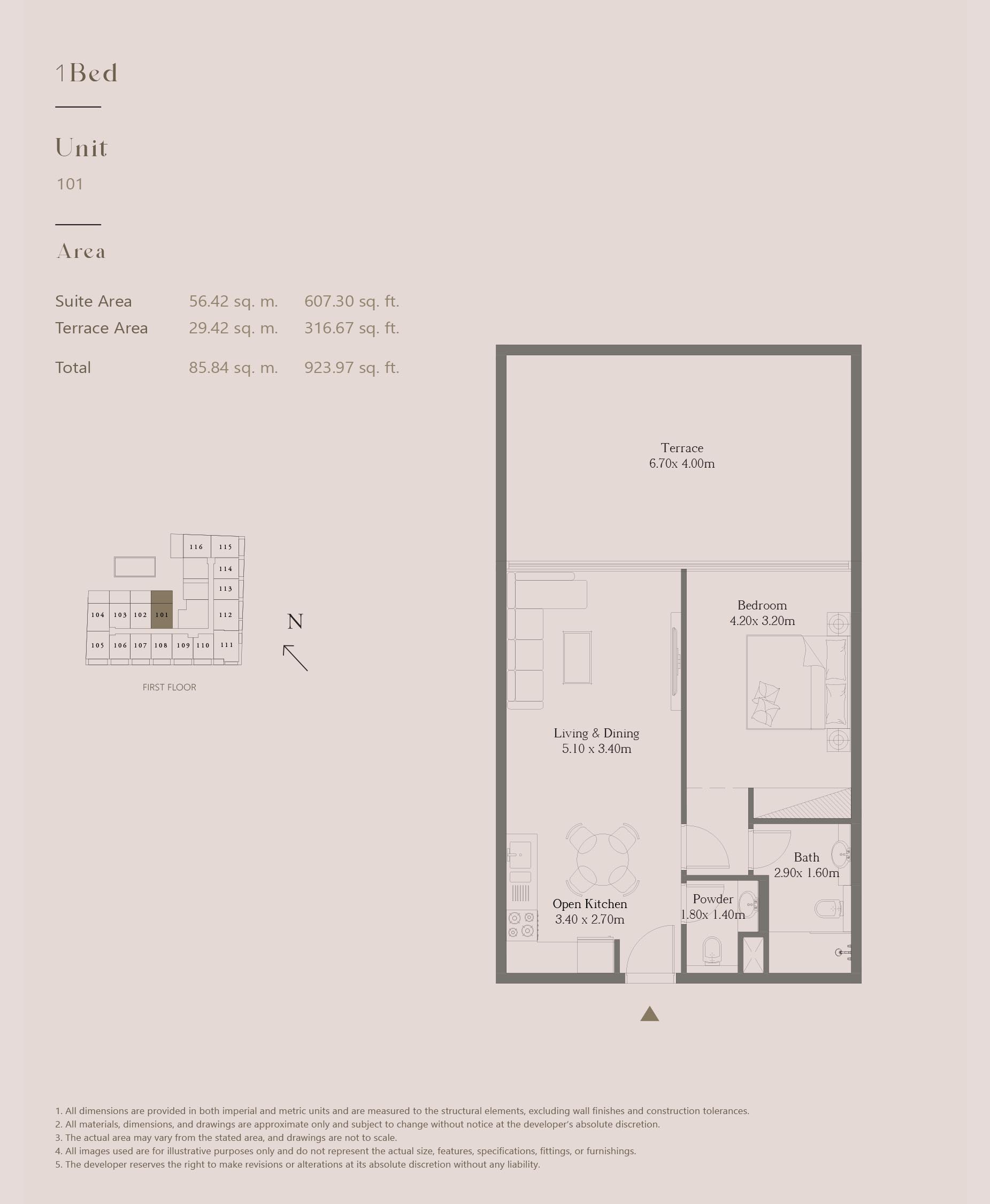 Casa Vista Residence at JVC floor plan 1