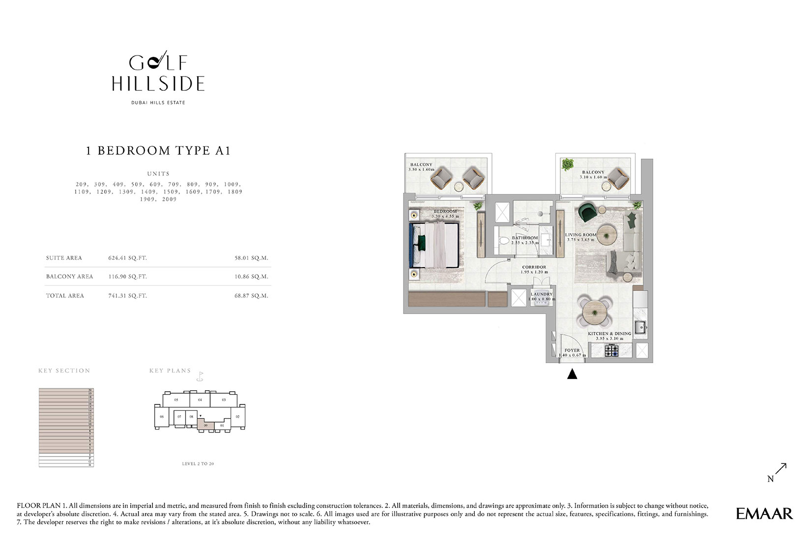Golf Hillside at Dubai Hills Estate floor plan 1