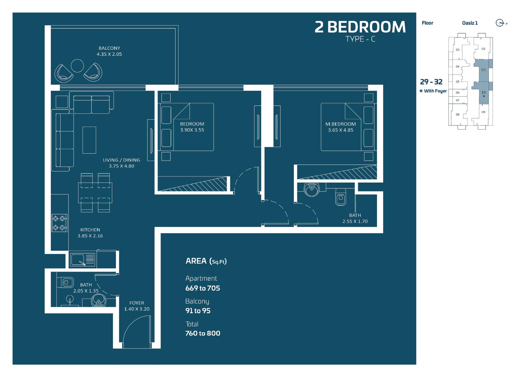 Oasiz by Danube floor plan 5