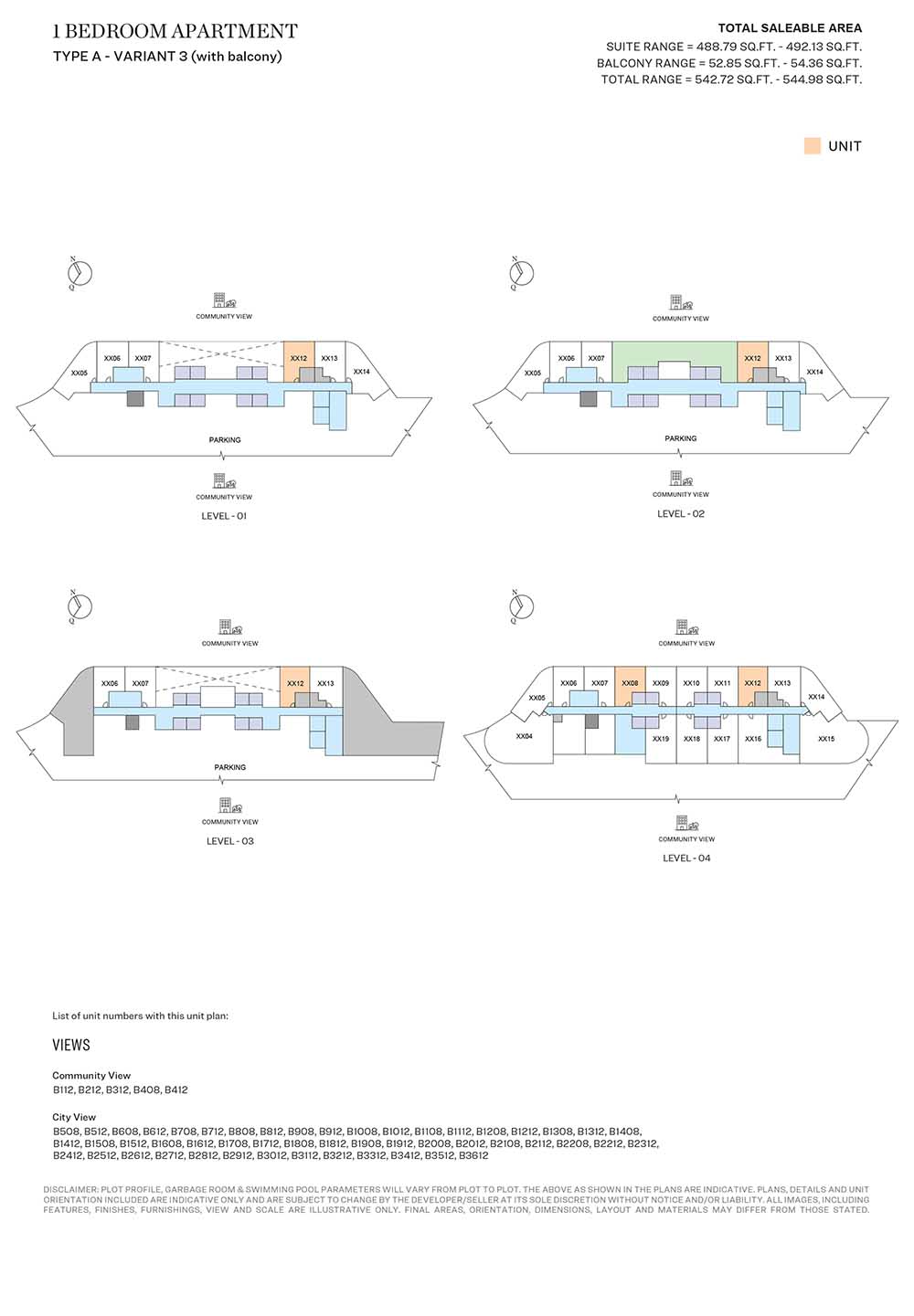 Sobha Solis at Motor City floor plan 1