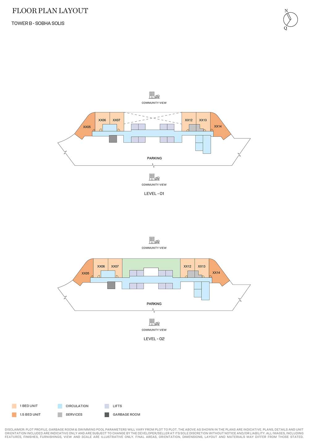 Sobha Solis at Motor City floor plan 2