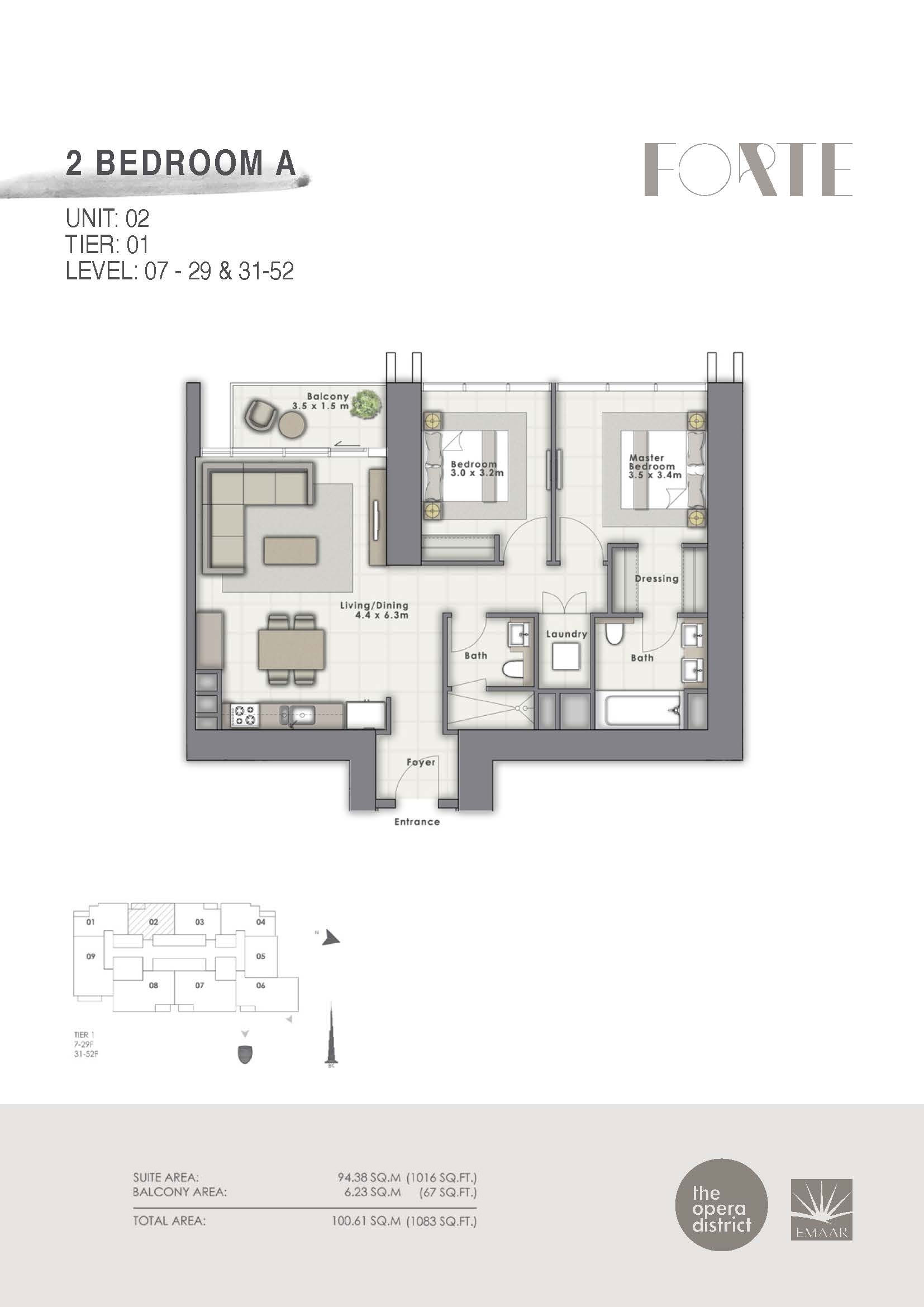 Forte at the Opera District floor plan 1