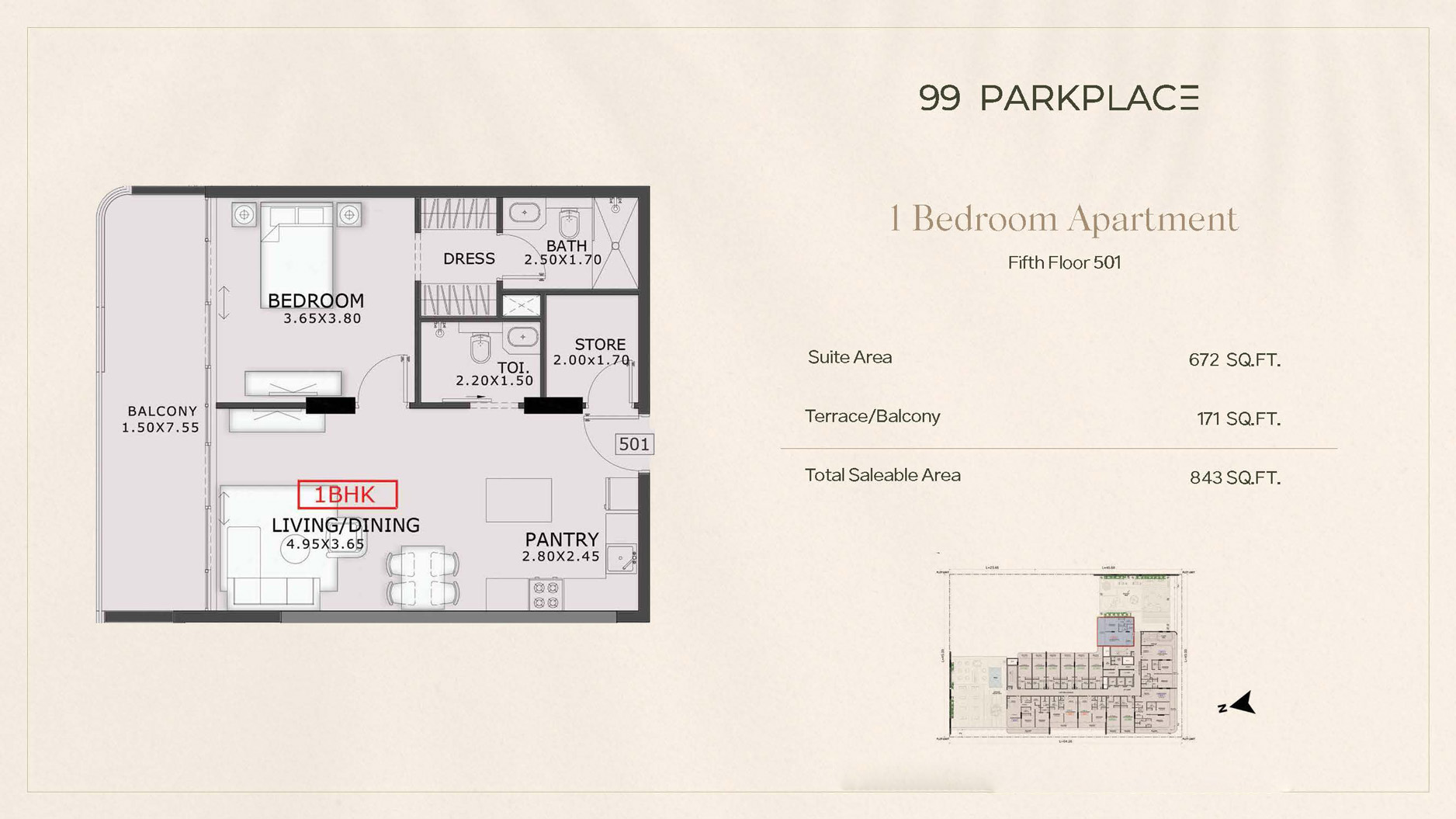 99 Park Place by Tabeer floor plan 2