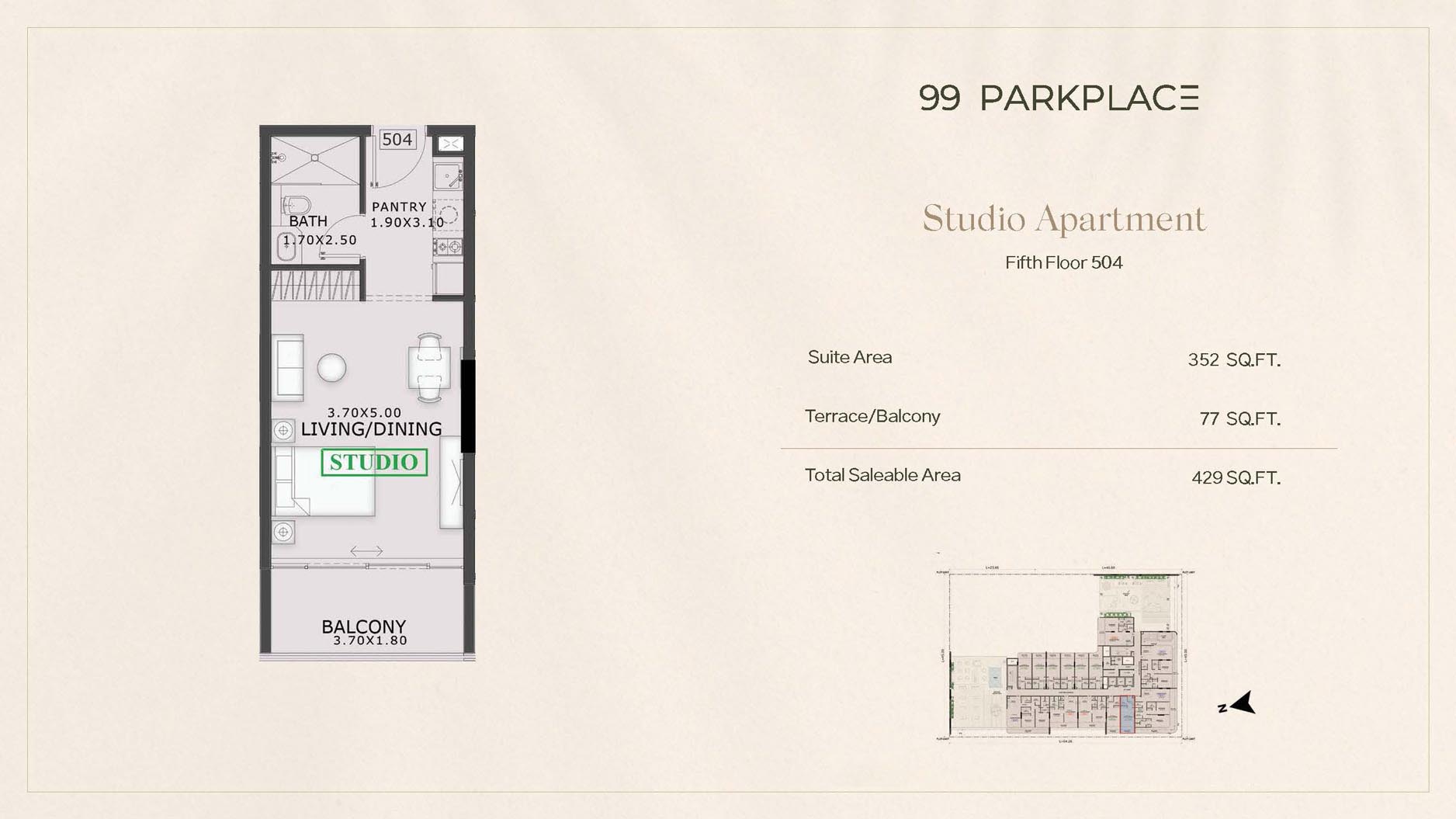 99 Park Place by Tabeer floor plan 1