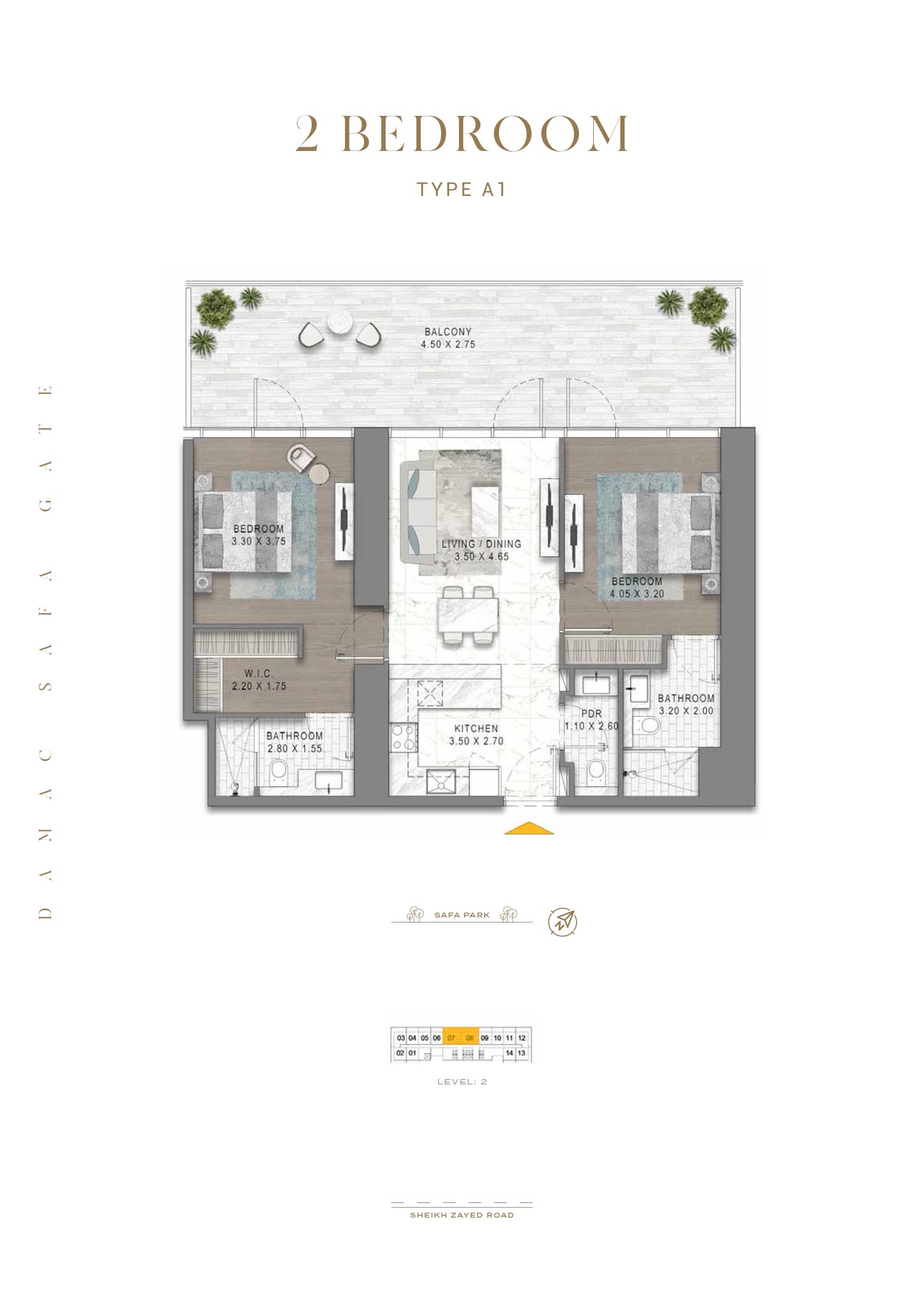 Damac Safa Gate floor plan 3