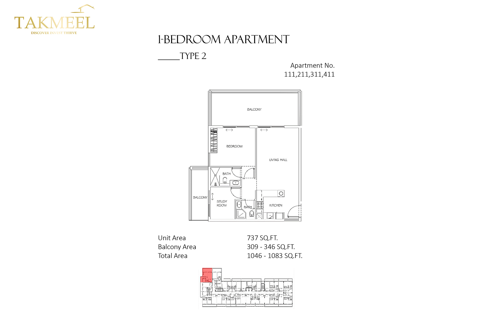 Divine Residencia by Takmeel floor plan 1