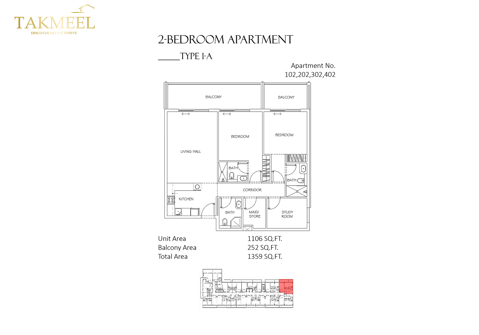 Divine Residencia by Takmeel floor plan 2