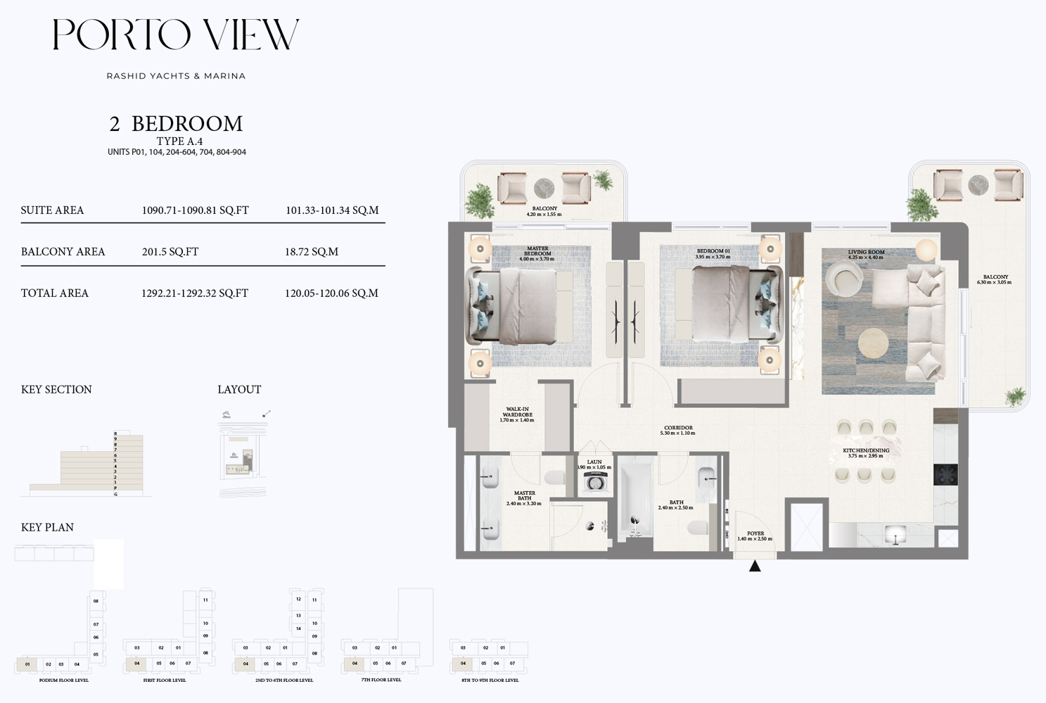 Emaar Porto View Mina Rashid floor plan 2