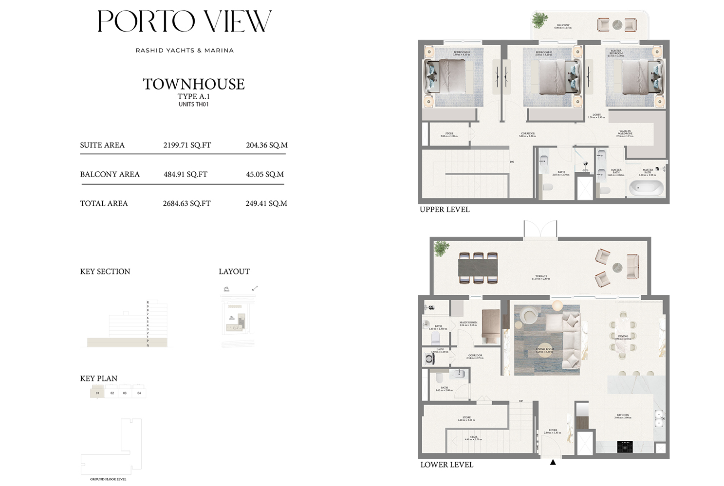 Emaar Porto View Mina Rashid floor plan 4