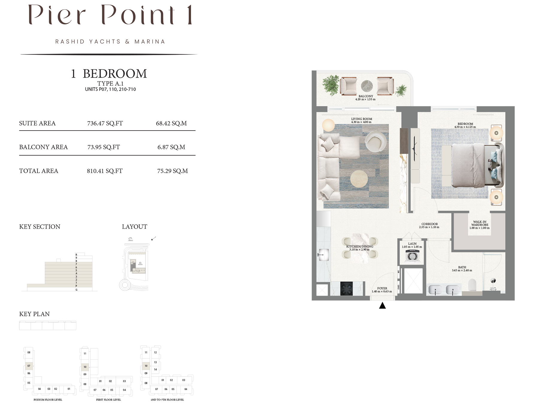 Emaar Pier Point Mina Rashid floor plan 1