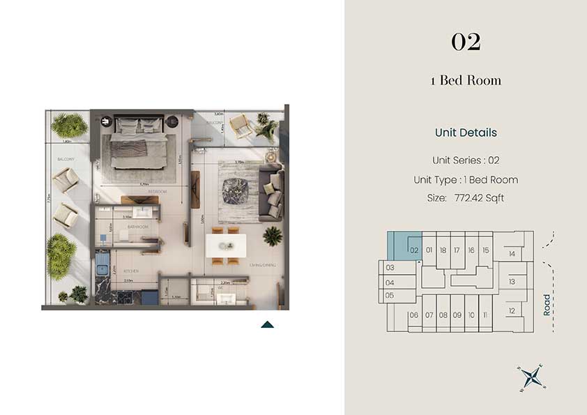 Oasis Lofts by Uniestate floor plan 2