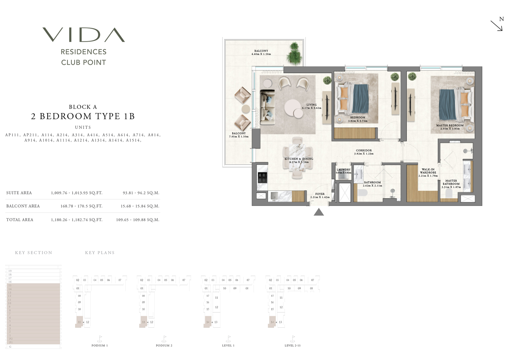 Vida Residences Club Point at Dubai Hills Estate floor plan 2
