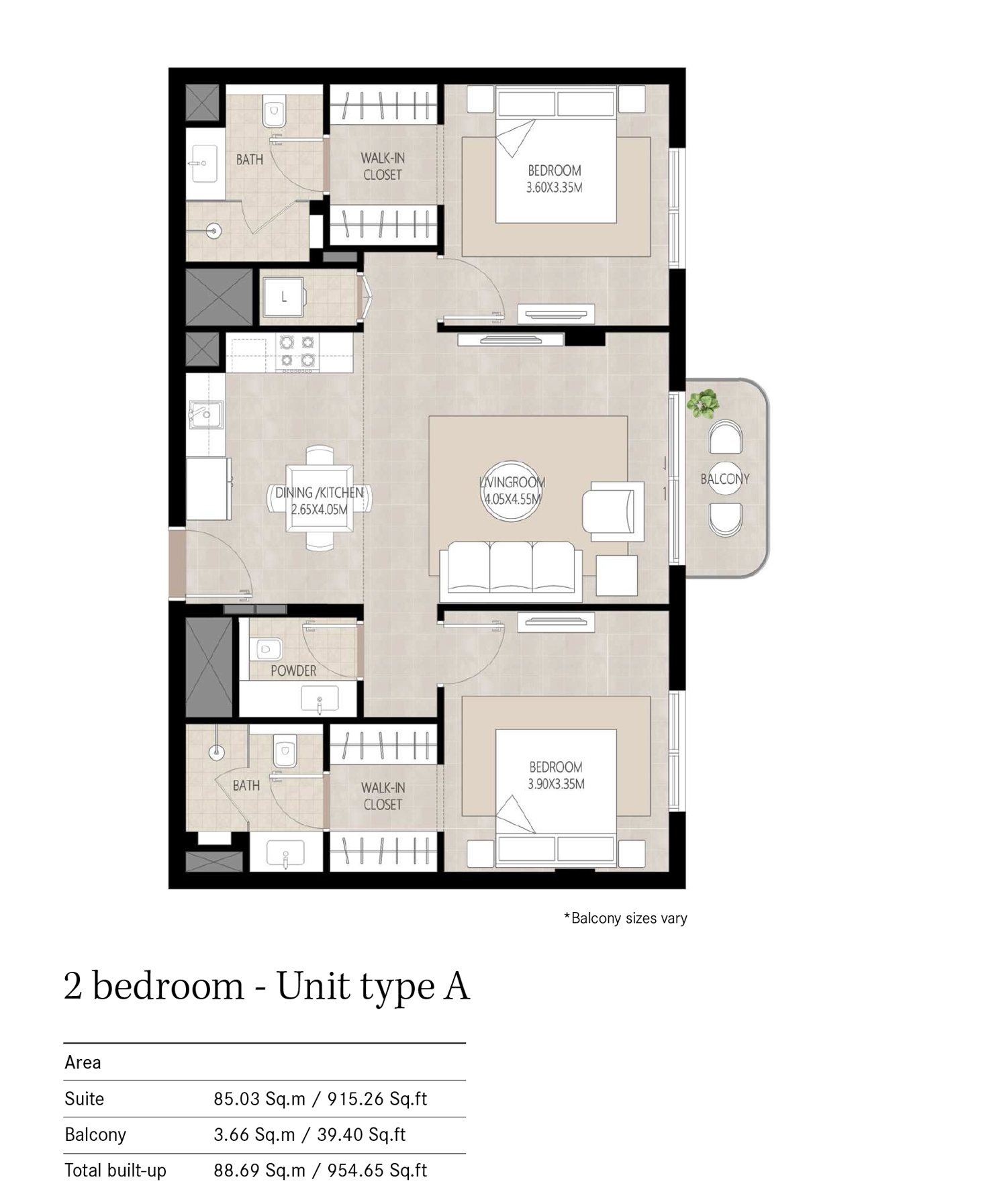 Berkshire at Town Square floor plan 2