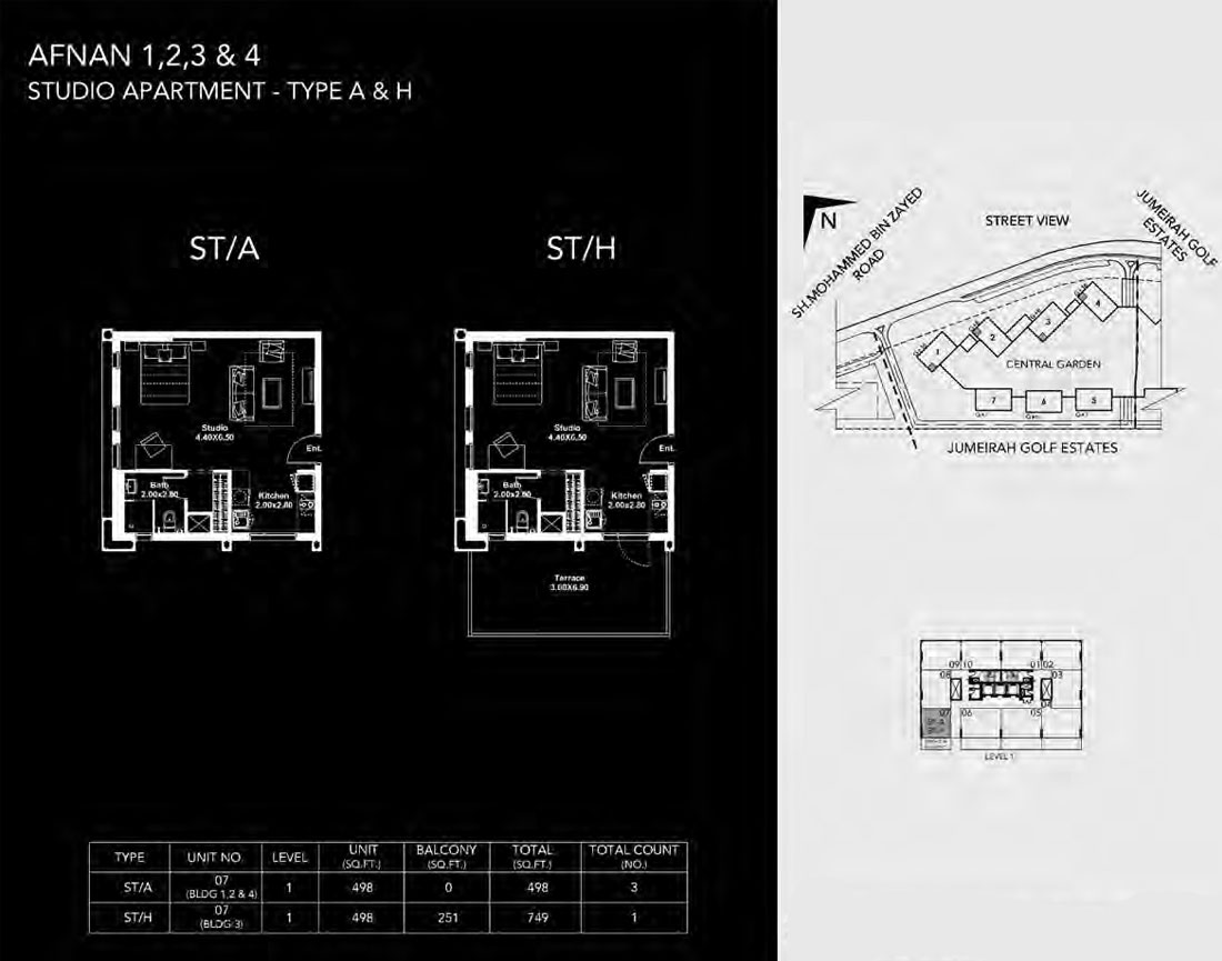 Midtown by Deyaar floor plan 1