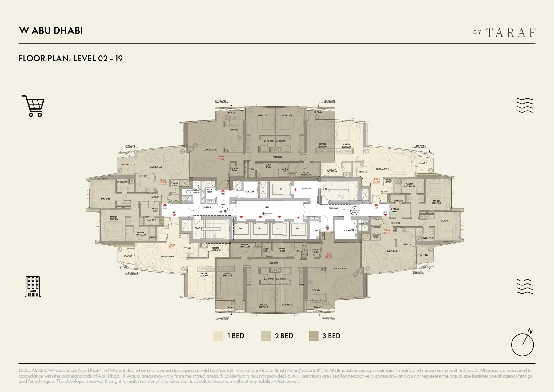 W Residences at Al Maryah floor plan 2