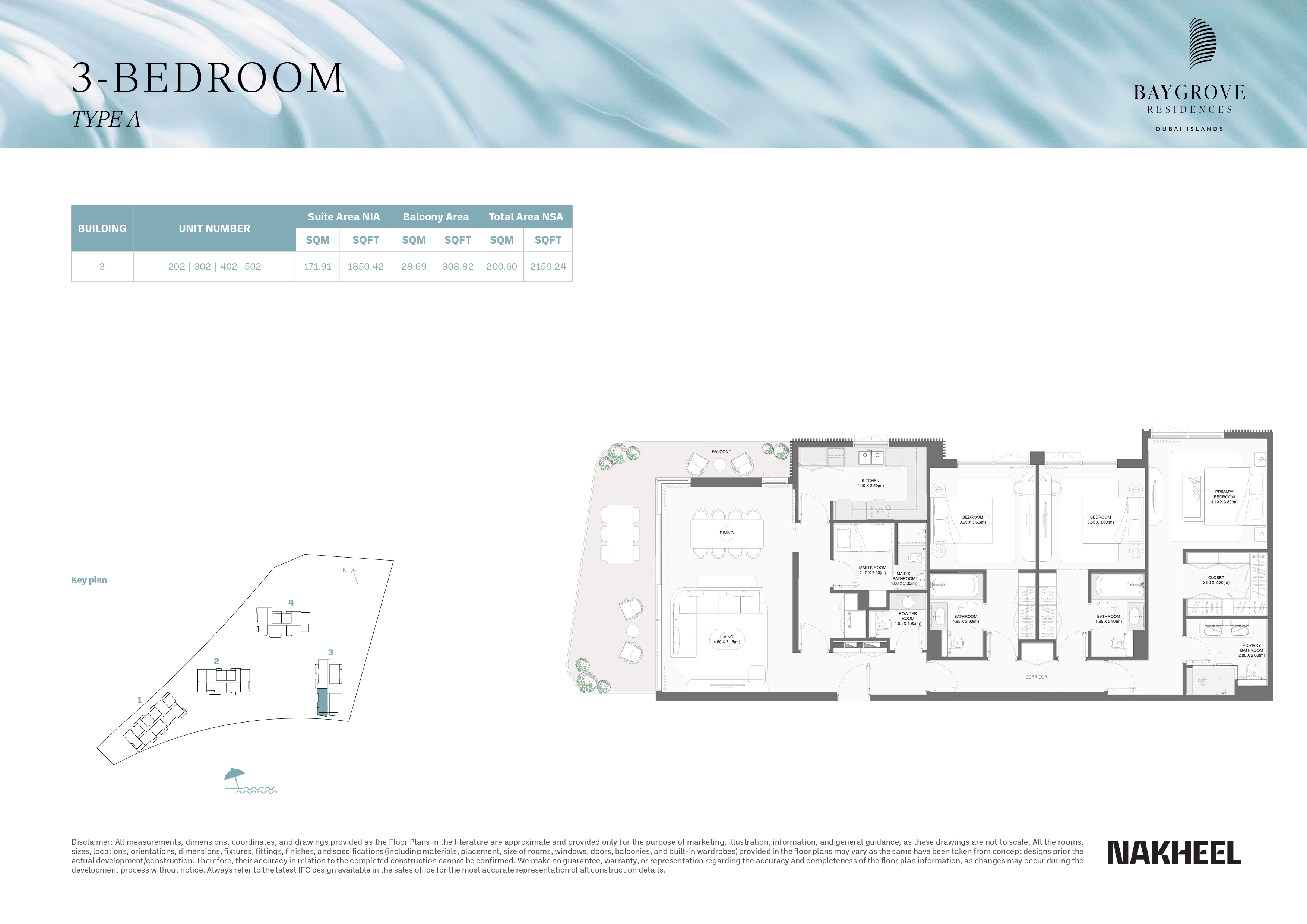 Bay Grove Residences at Dubai Islands floor plan 3