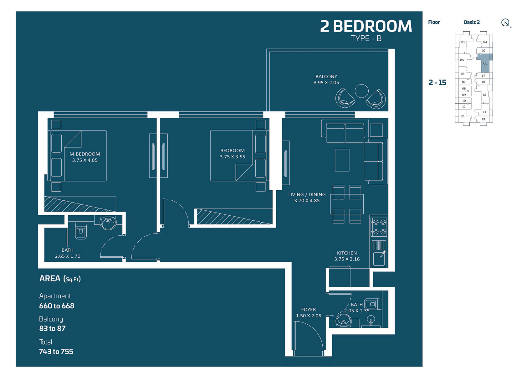 Oasiz 2 by Danube floor plan 5