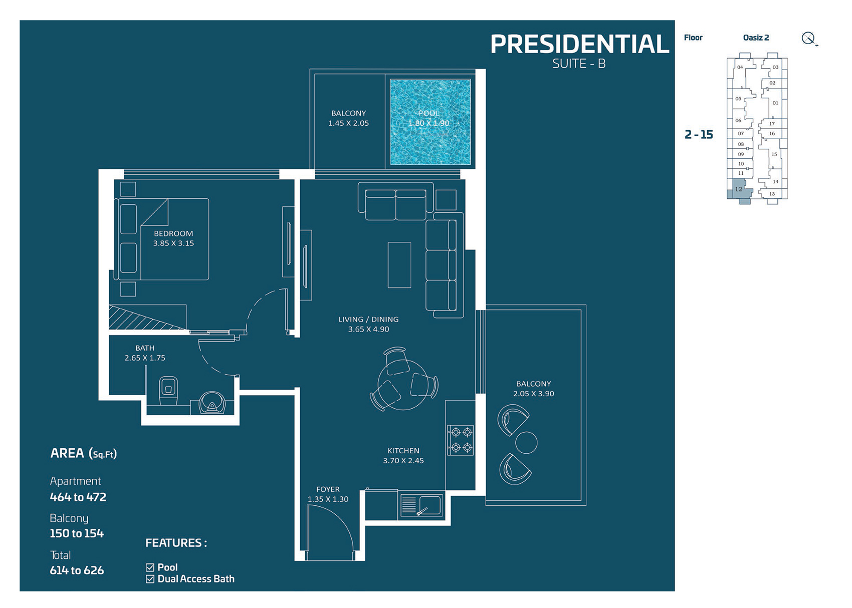 Oasiz 2 by Danube floor plan 4