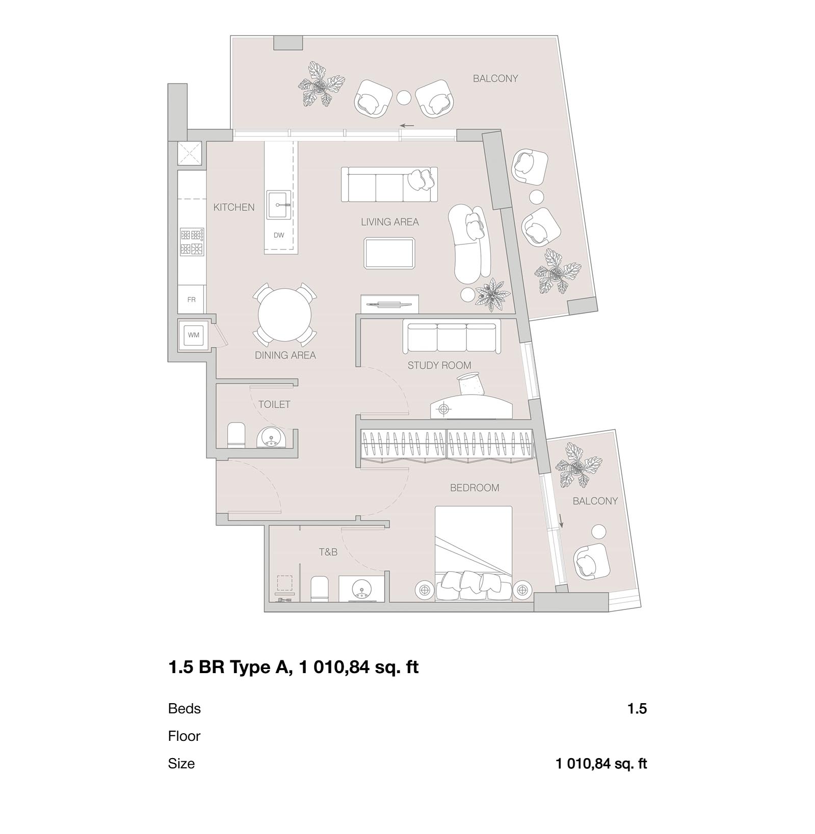 Lum1nar Tower 2 at JVT floor plan 1