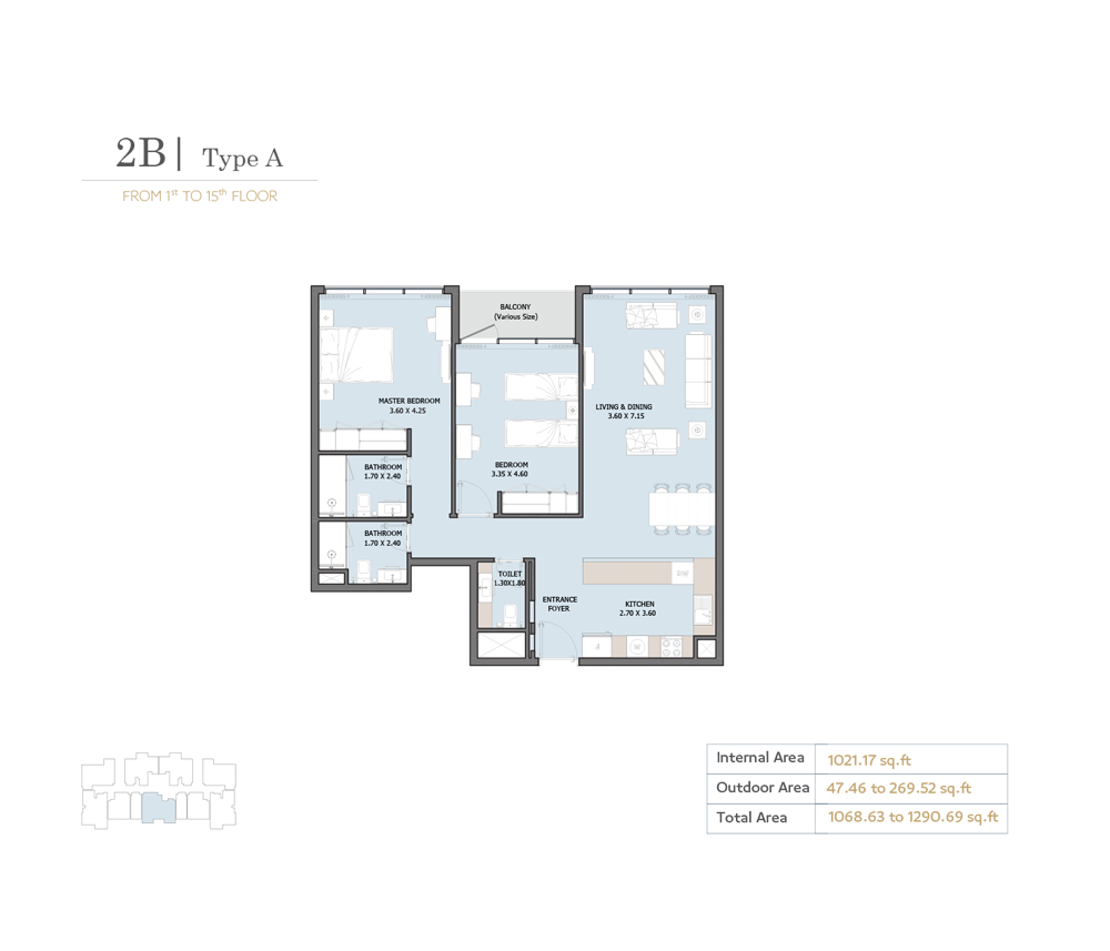Verdana Residence 10 floor plan 3