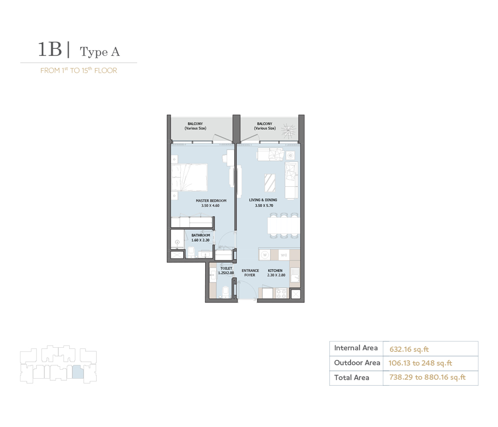 Verdana Residence 10 floor plan 1