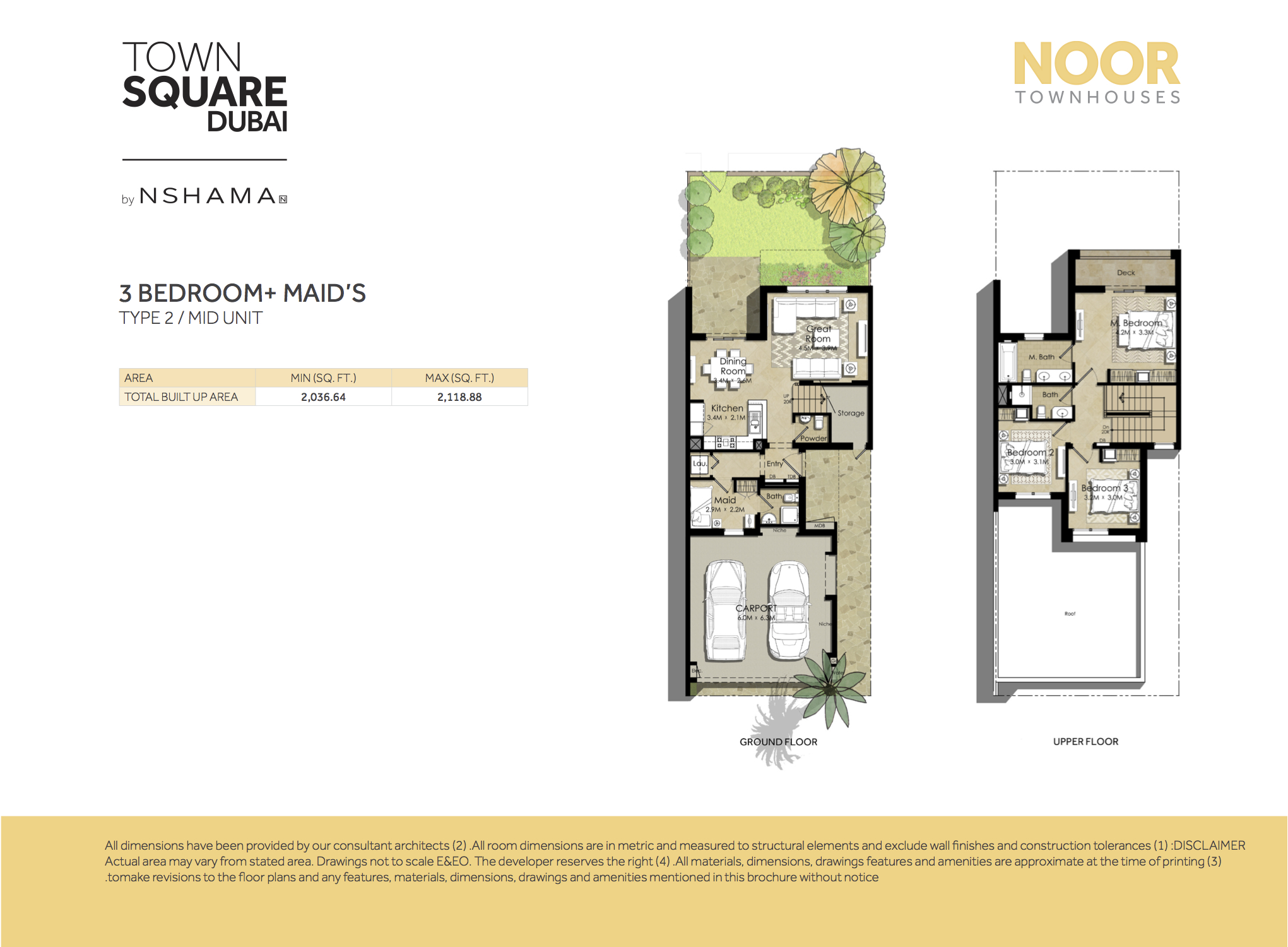 Noor Townhouses floor plan 2