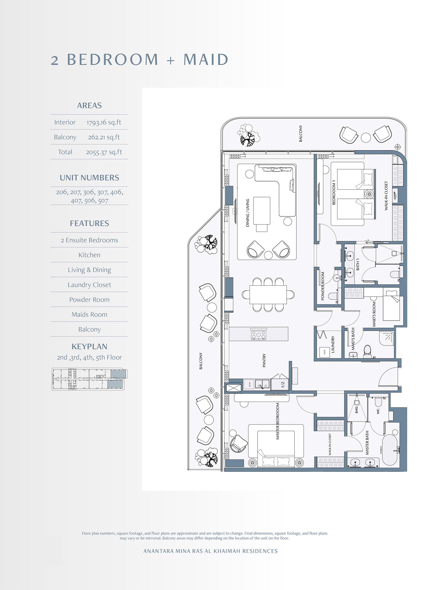 Anantara Branded Residences at Mina Al Arab floor plan 3