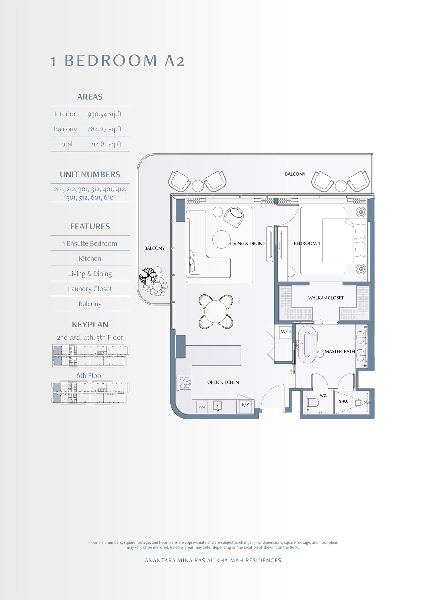 Anantara Branded Residences at Mina Al Arab floor plan 1