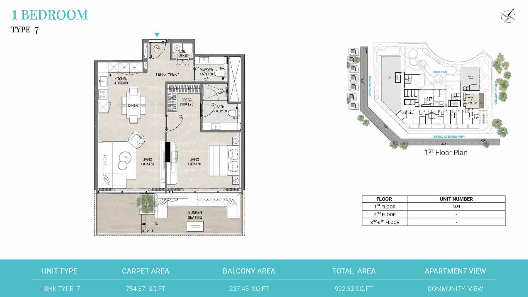 Reef 1000 at DLRC floor plan 2