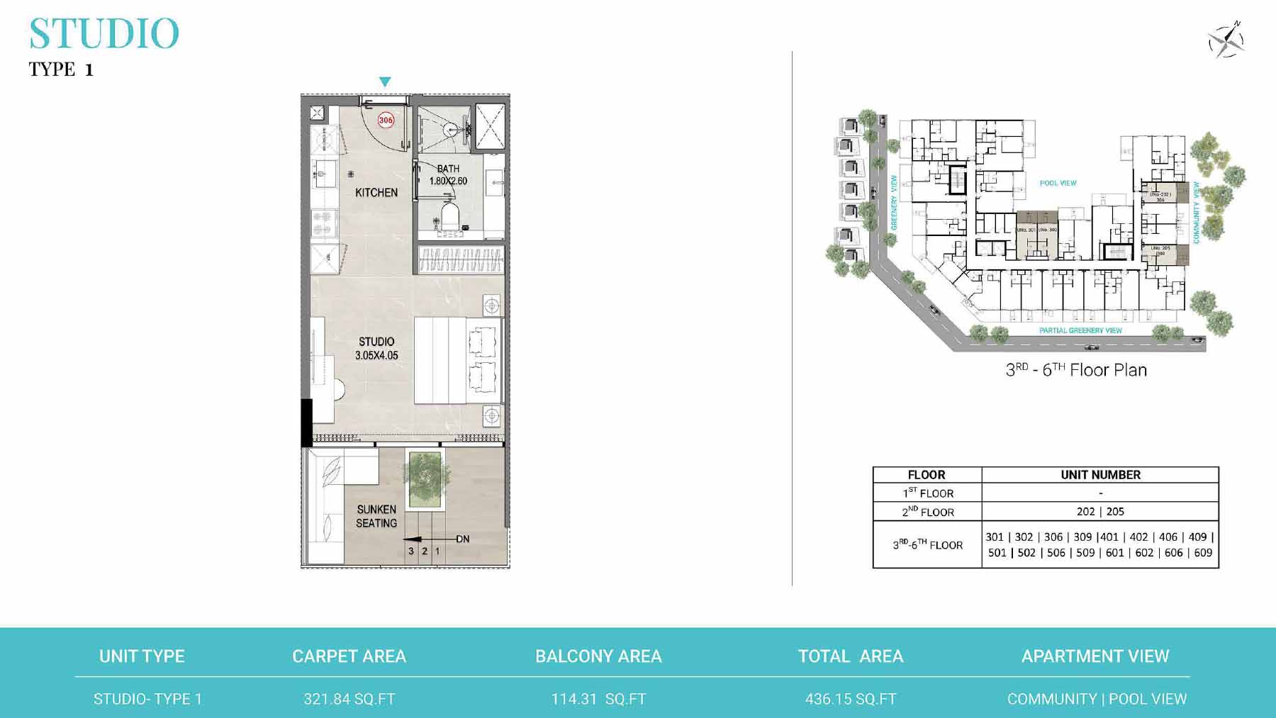 Reef 1000 at DLRC floor plan 1