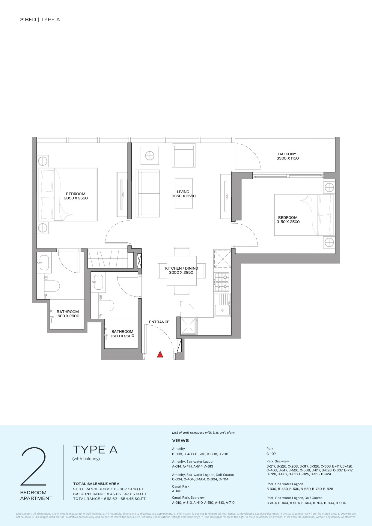Sobha Coraline Beach Residences floor plan 3