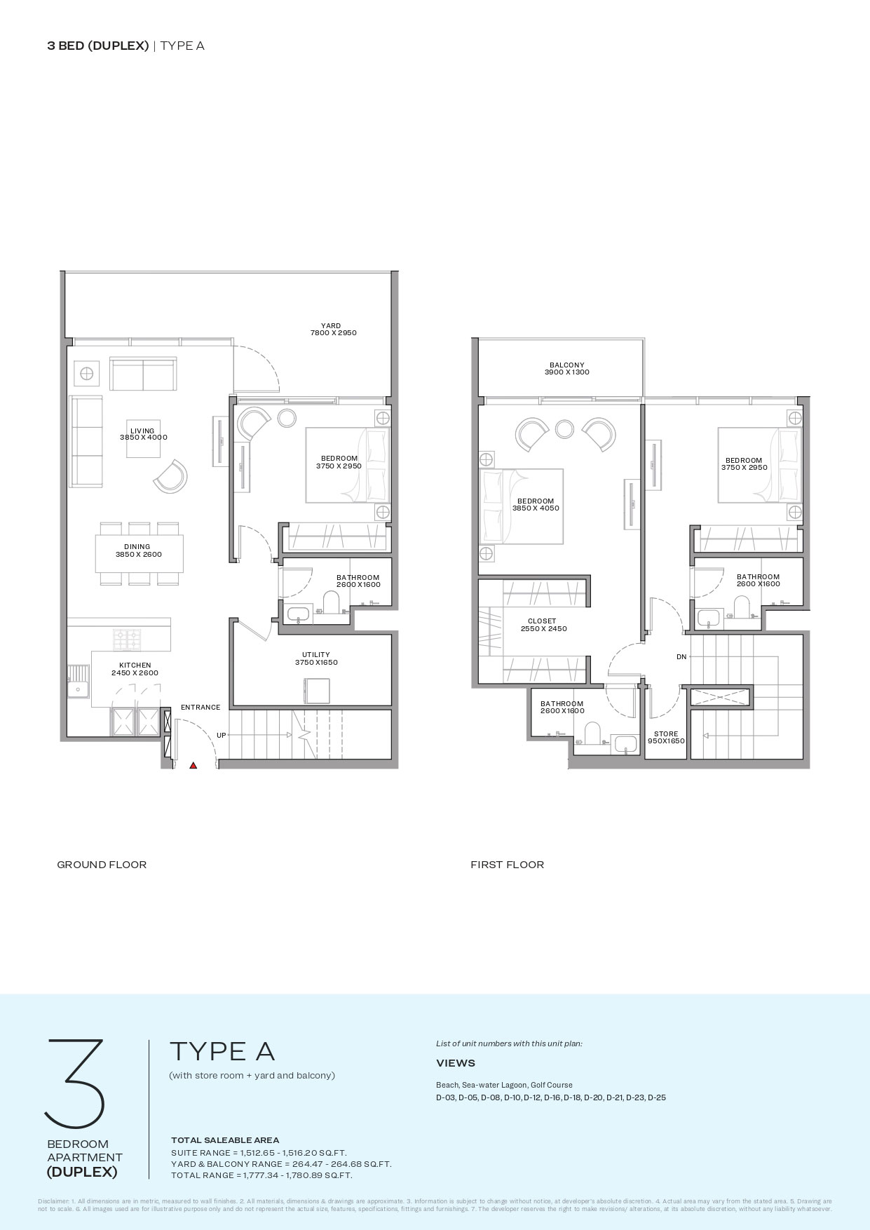 Sobha Coraline Beach Residences floor plan 5