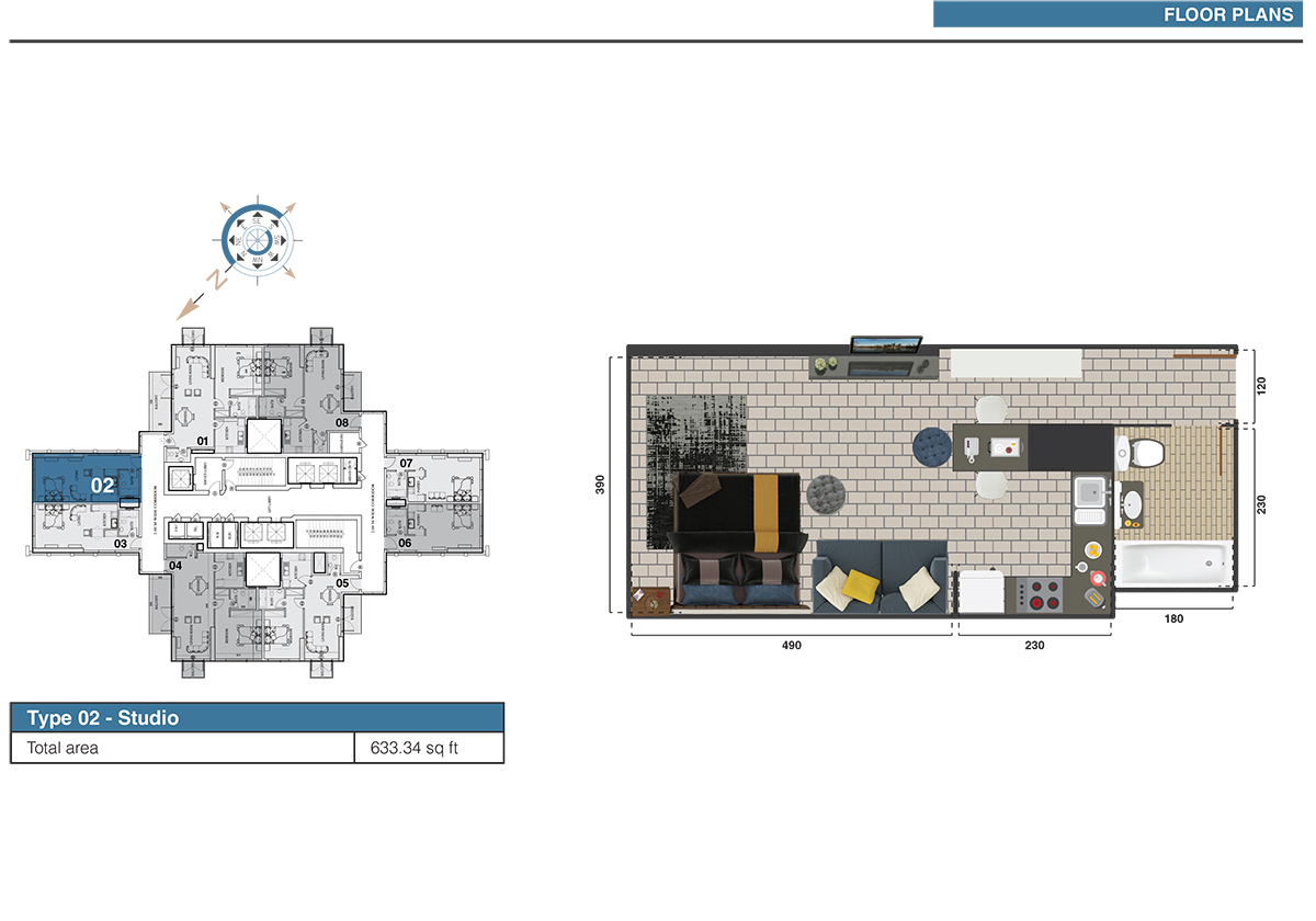 The Square Tower floor plan 1