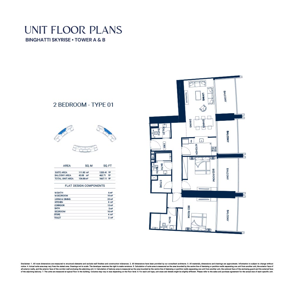 Binghatti Skyrise floor plan 4