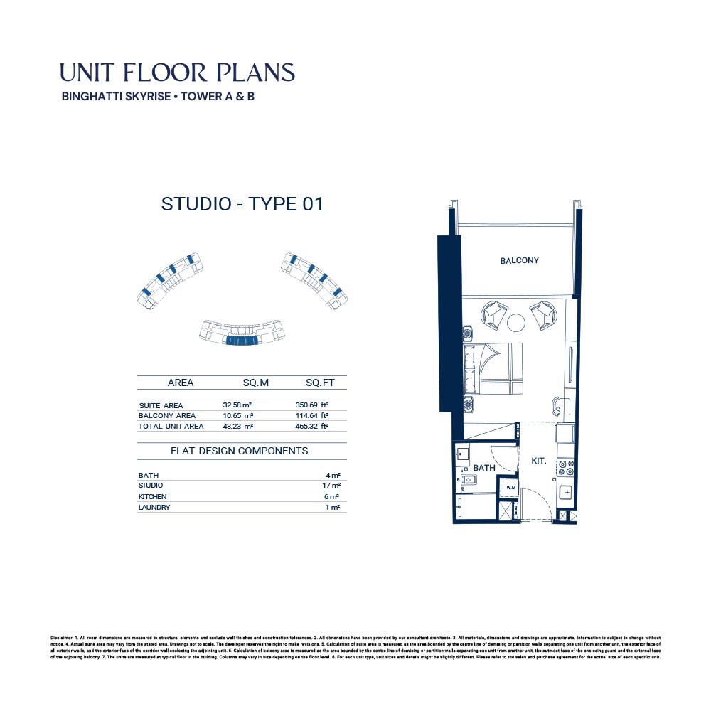 Binghatti Skyrise floor plan 1