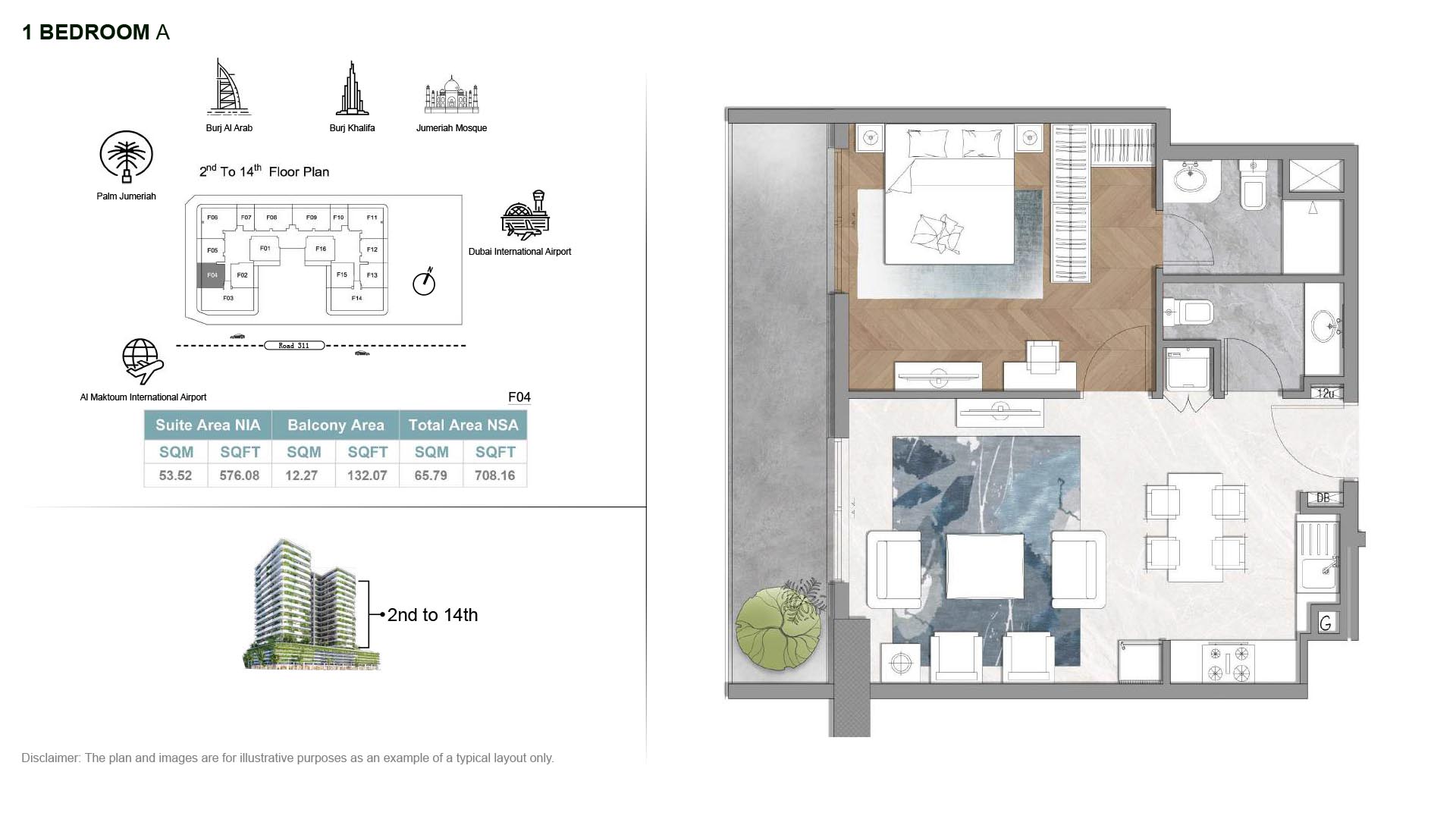 Forest City Tower at Majan floor plan 2