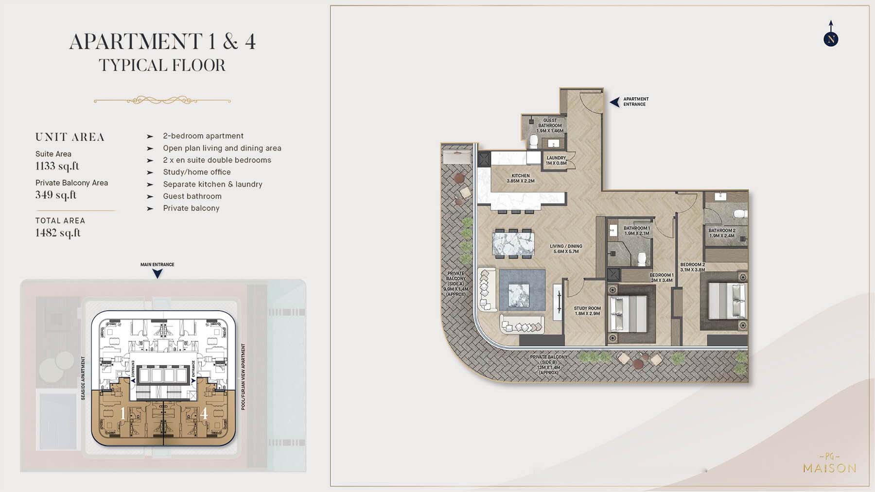 PG Maison at Al Furjan floor plan 1