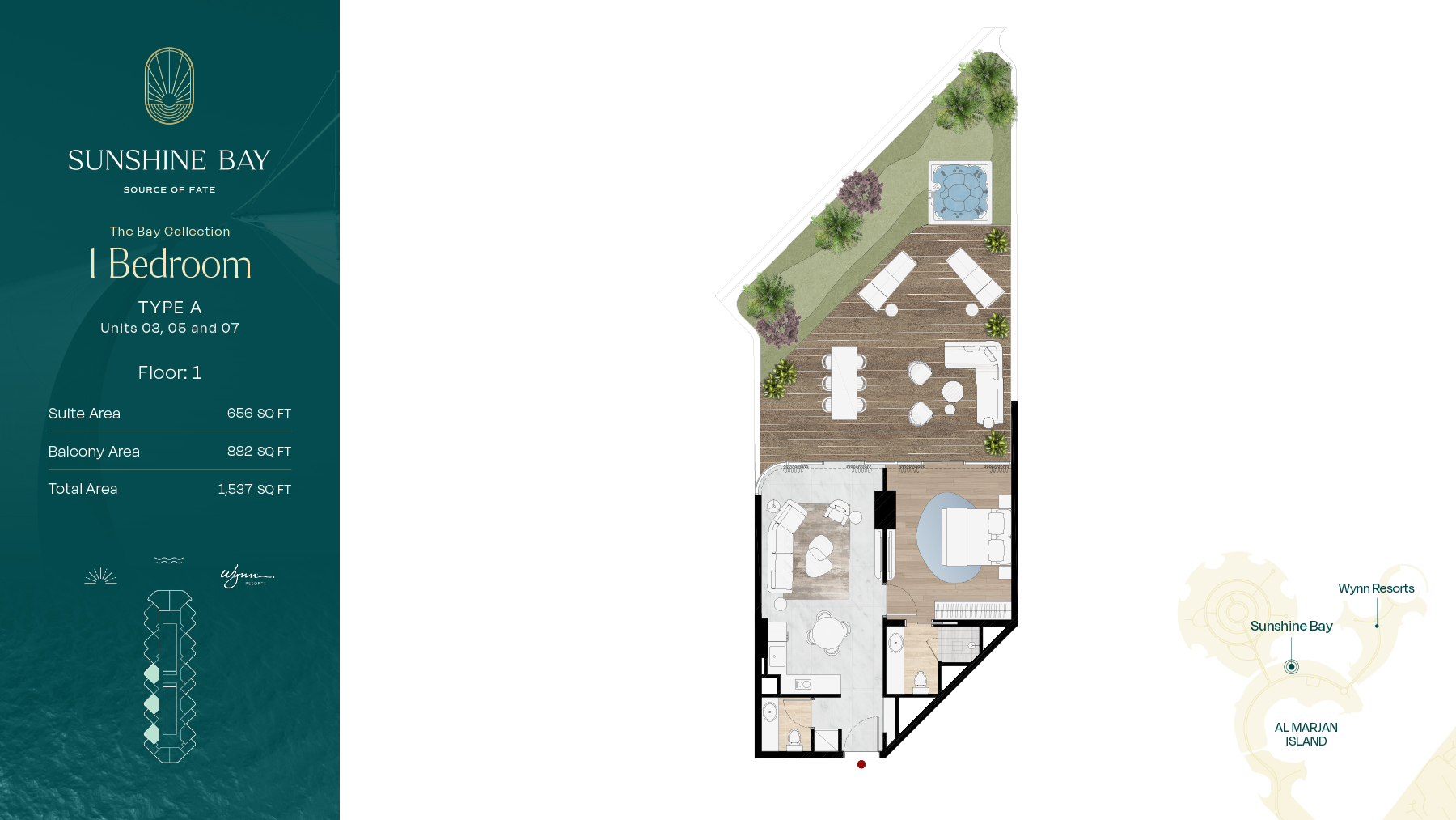 Sunshine Bay at Al Marjan floor plan 2