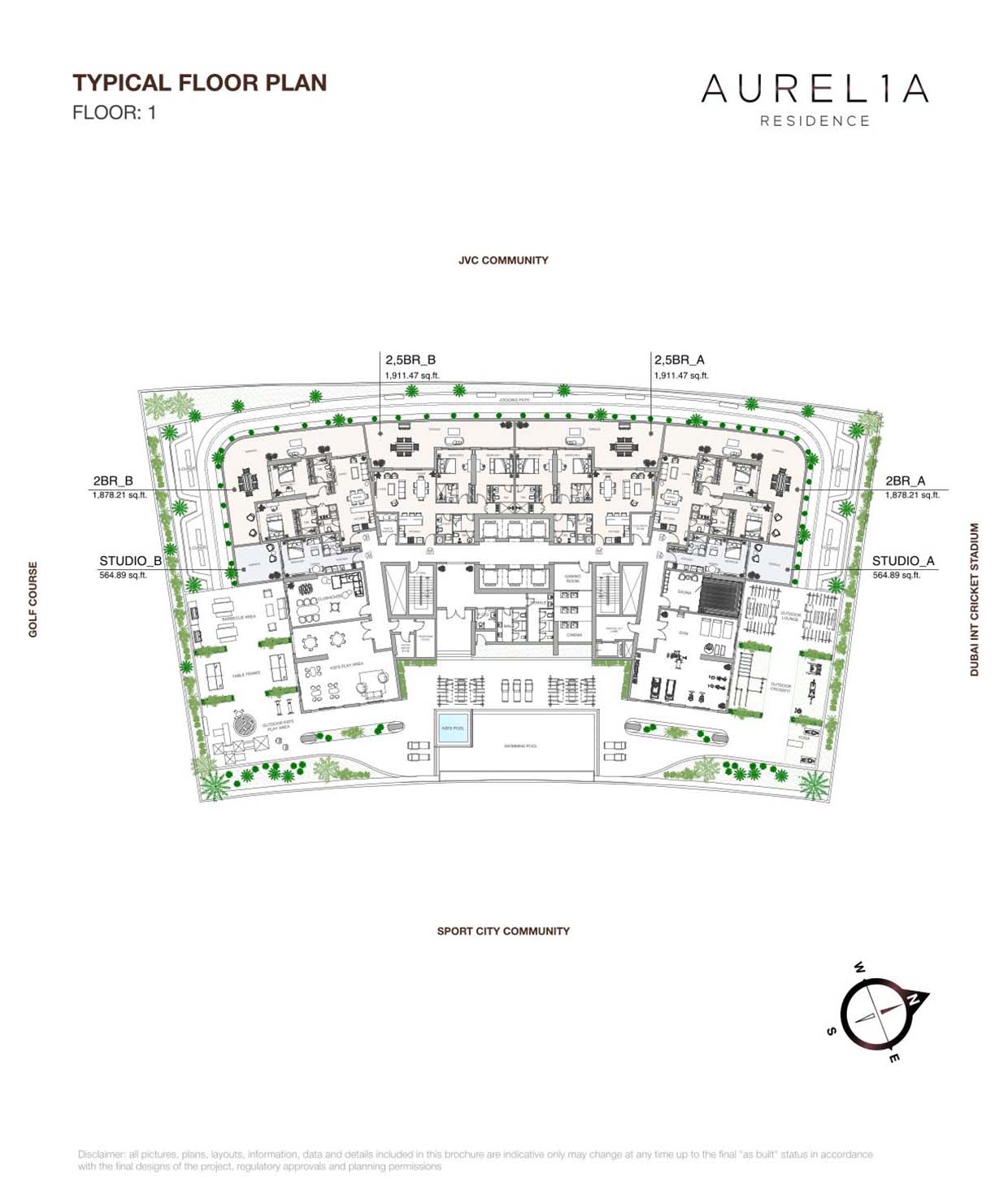 Aurelia Residence at Dubai Sports City floor plan 3