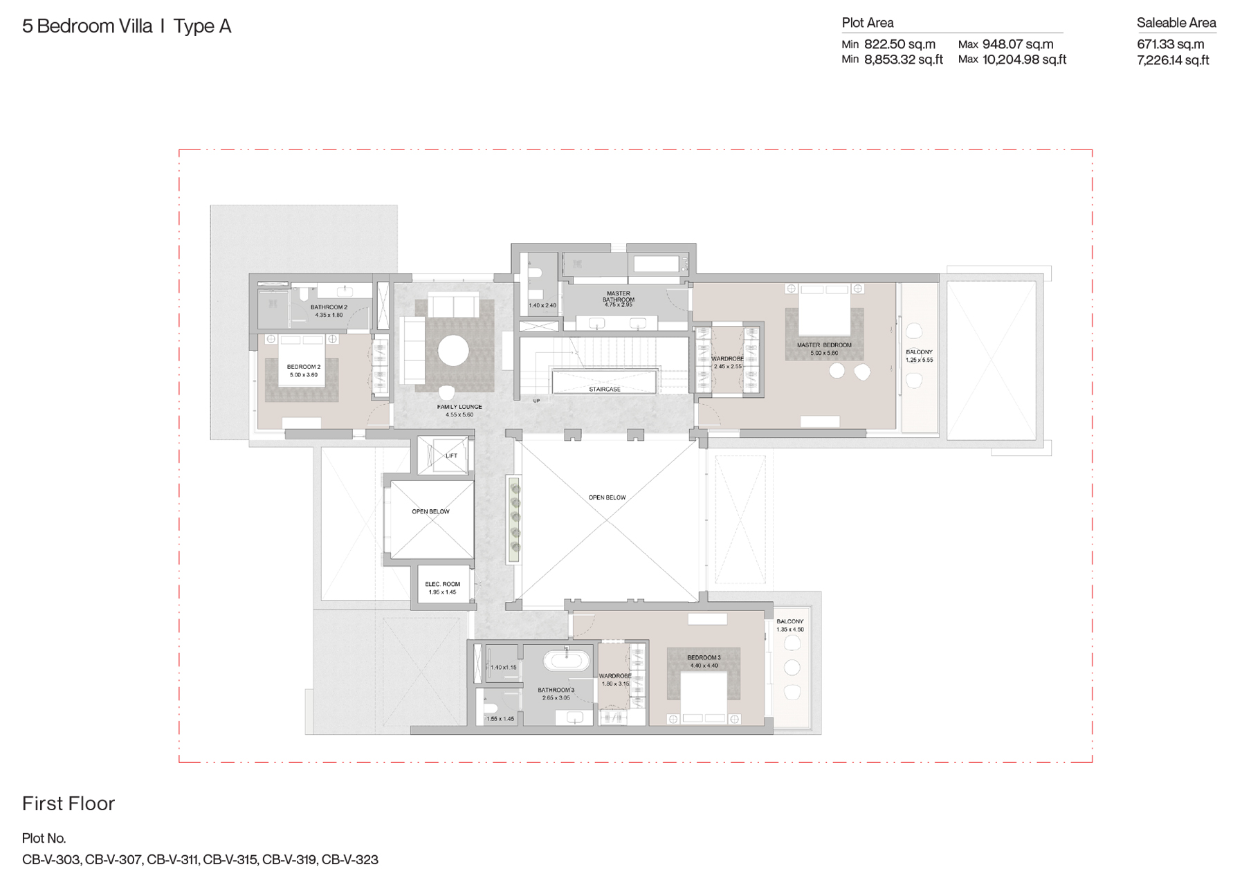 Sobha Coral Beach Villas floor plan 1