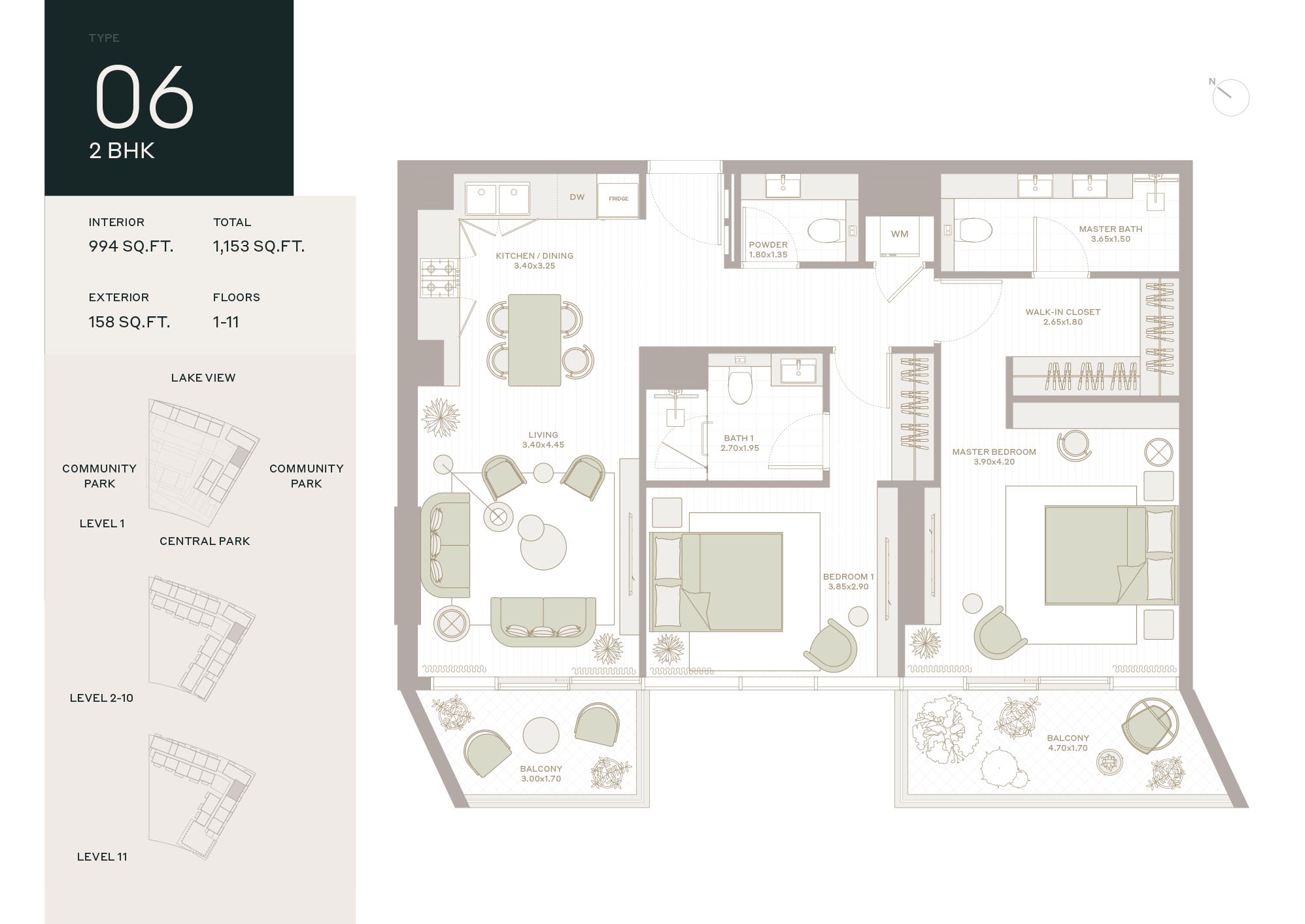 Ember Park Five by Deyaar floor plan 3