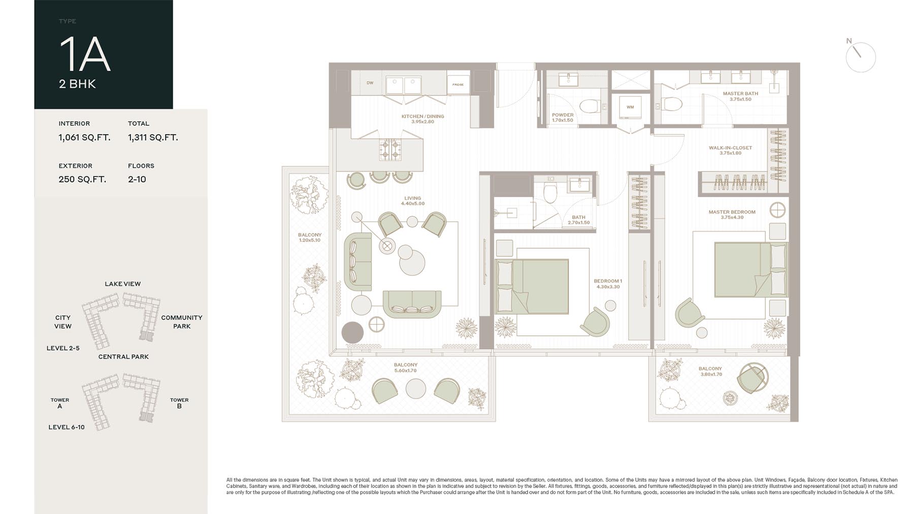 Elm Park Five by Deyaar floor plan 3