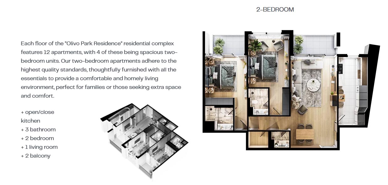 Olivo Park Residences at JVC floor plan 2