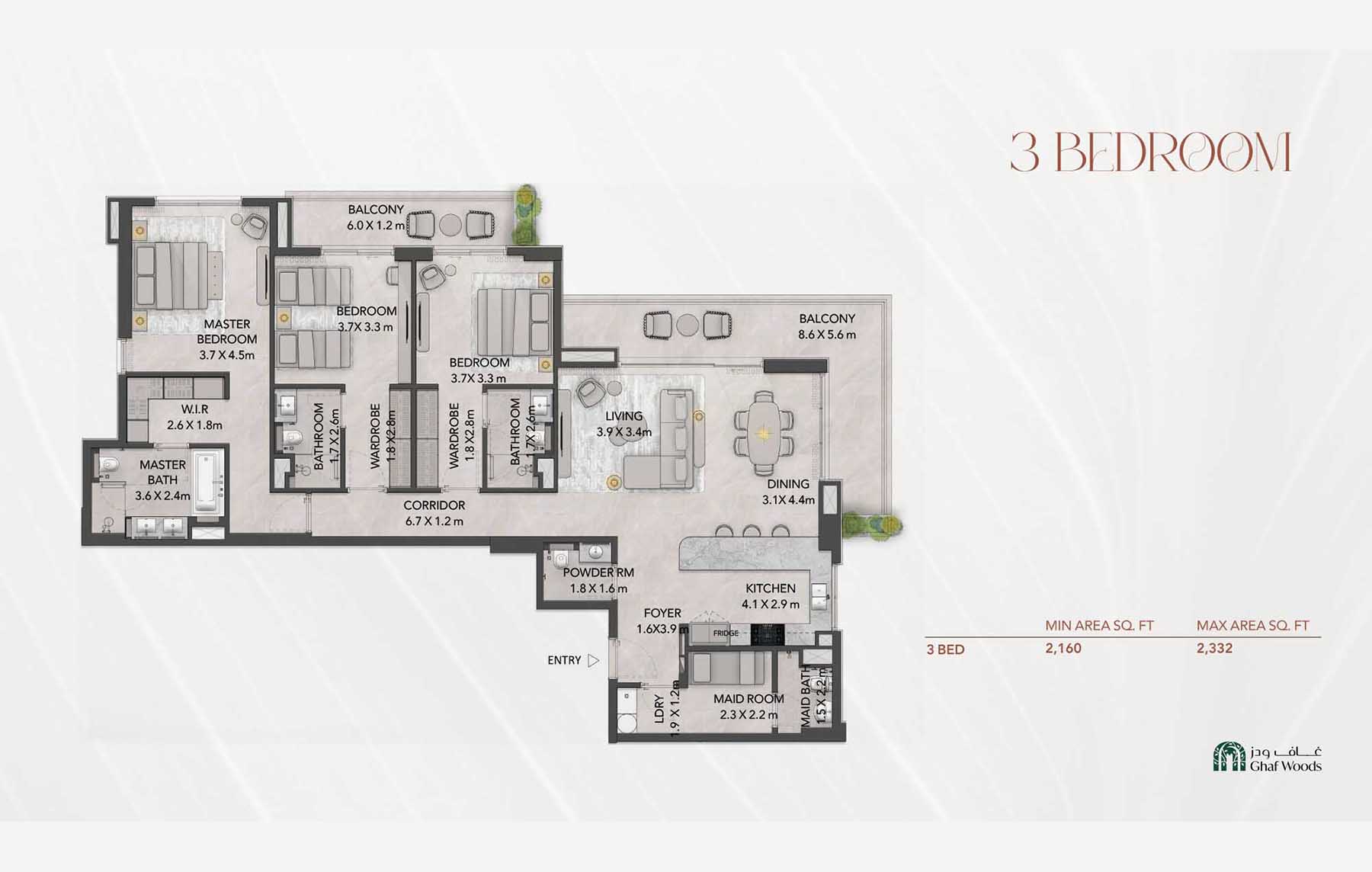 Lacina at Ghaf Woods Phase 2 floor plan 3